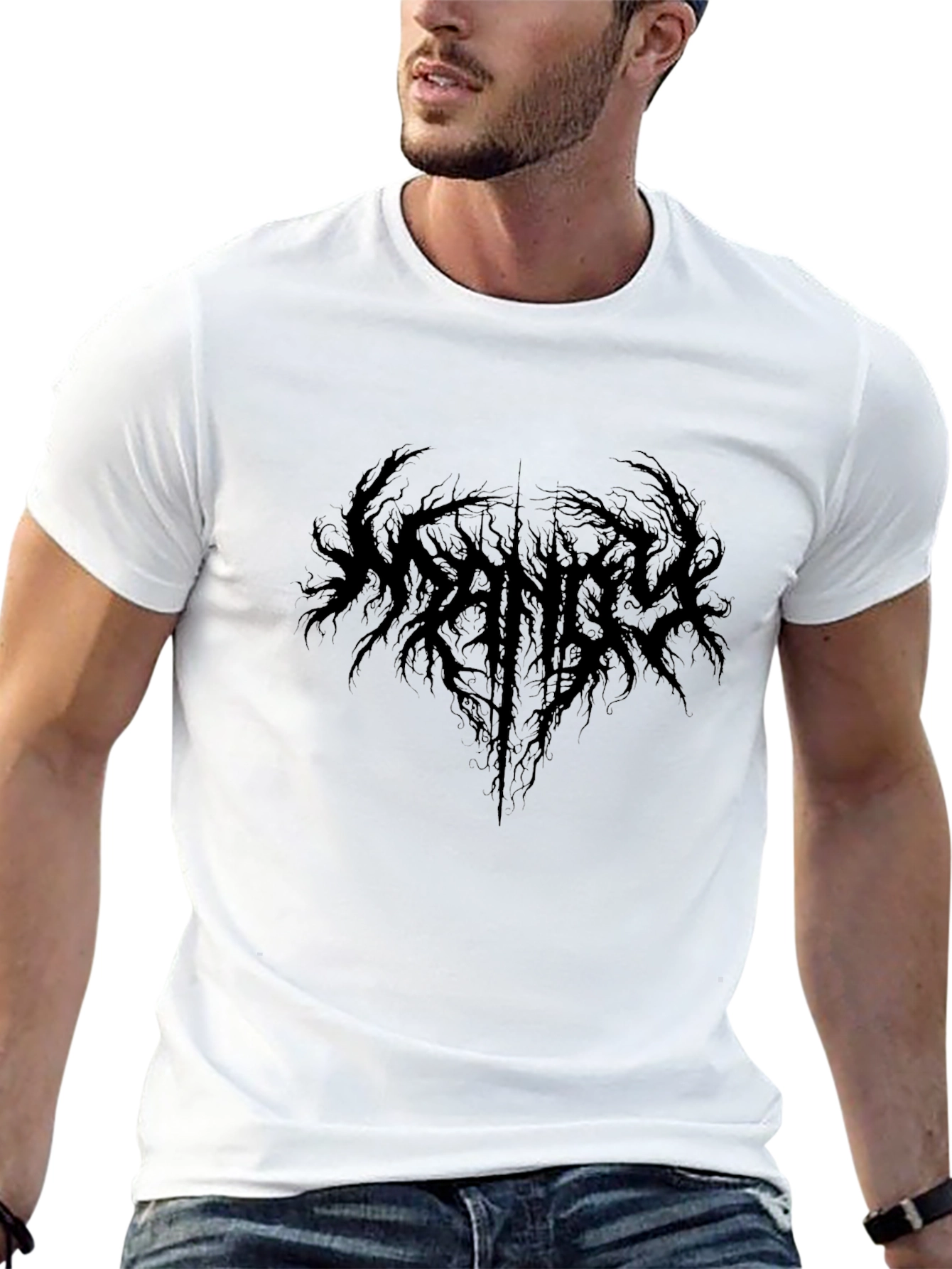 Mens Black Metal Band Tee