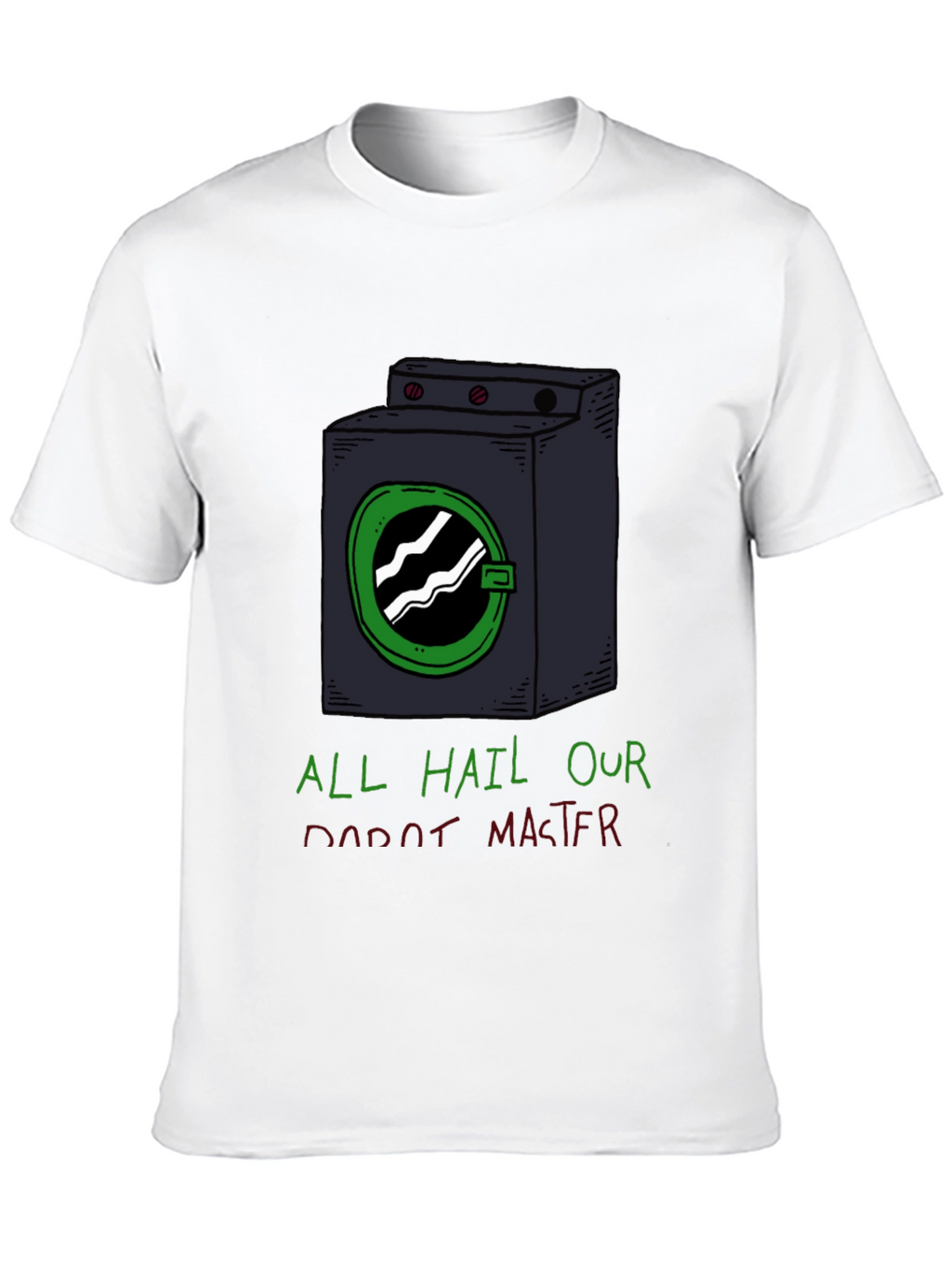 Funny Robot Master Graphic Tee - Black T-Shirt