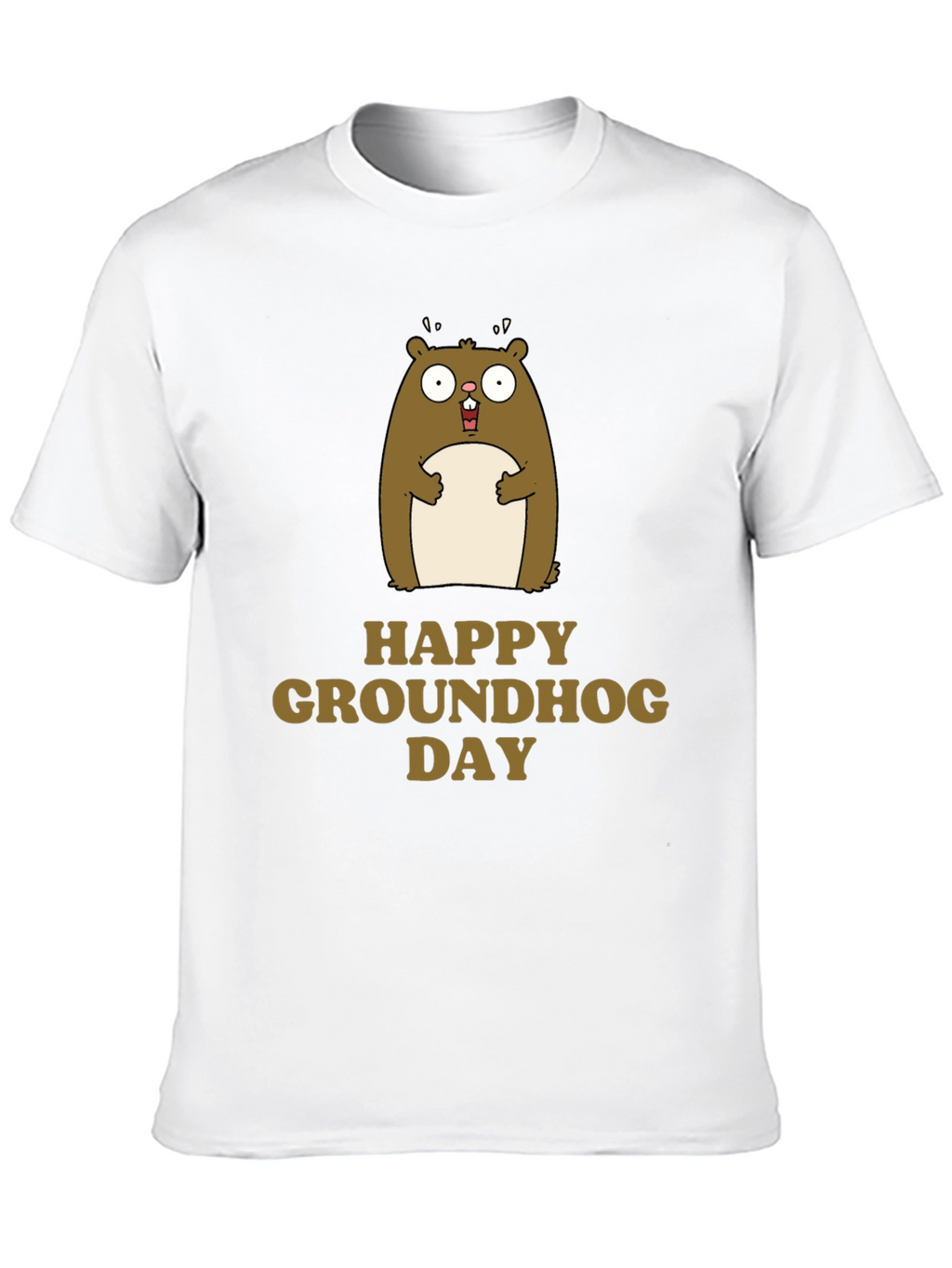 Happy Groundhog Day T-Shirt Cute Marmot Graphic Tee