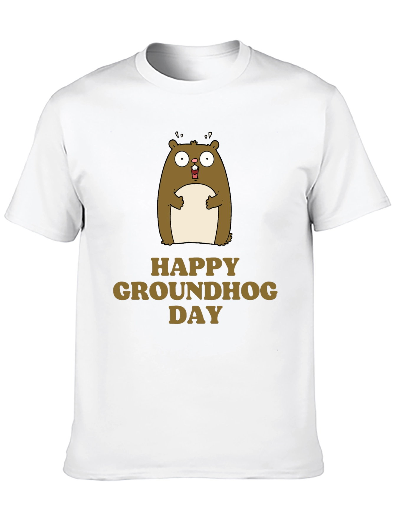 Happy Groundhog Day T-Shirt Cute Marmot Graphic Tee