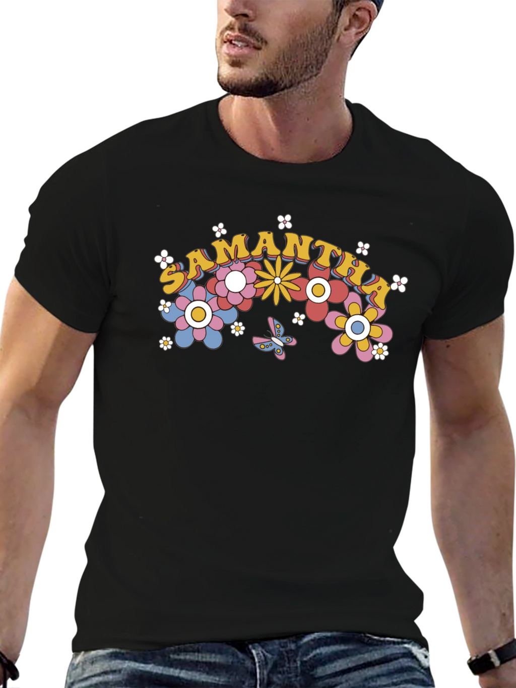 Samantha Floral Rainbow T-Shirt