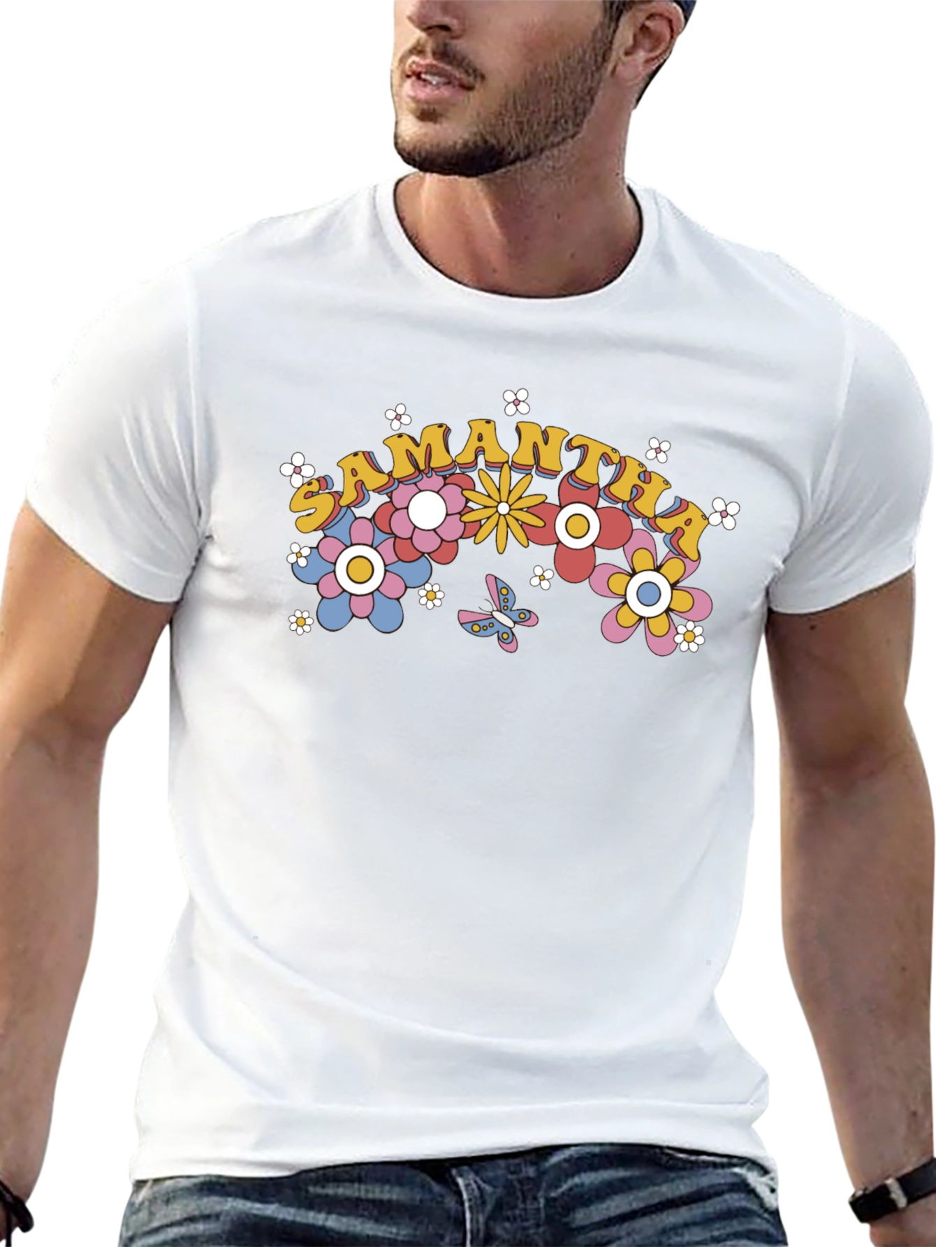 Samantha Floral Rainbow T-Shirt