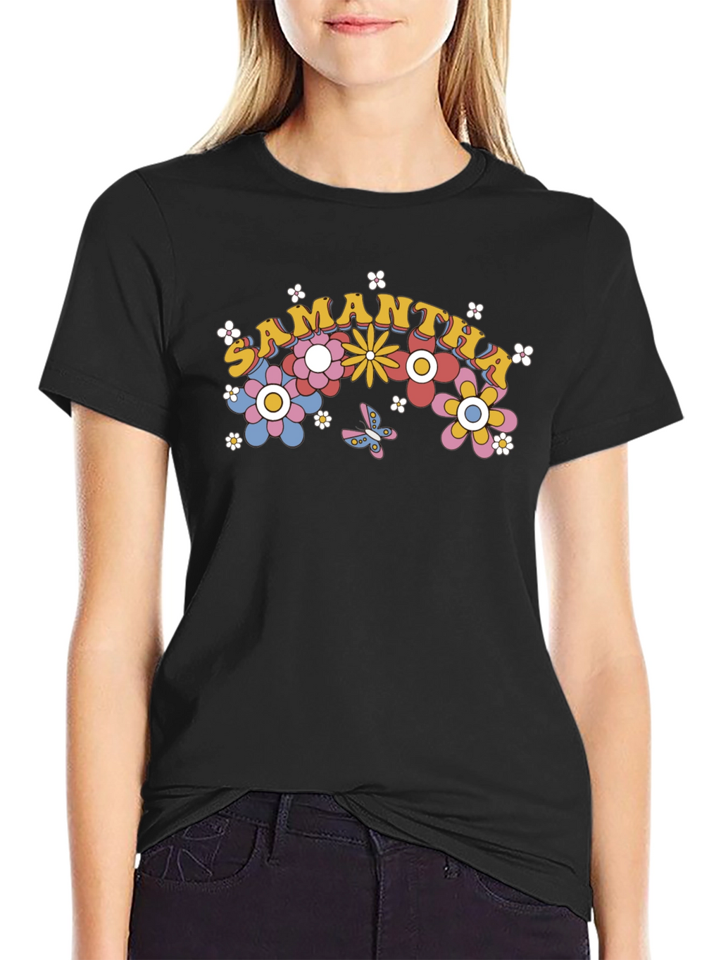 Samantha Floral Rainbow T-Shirt
