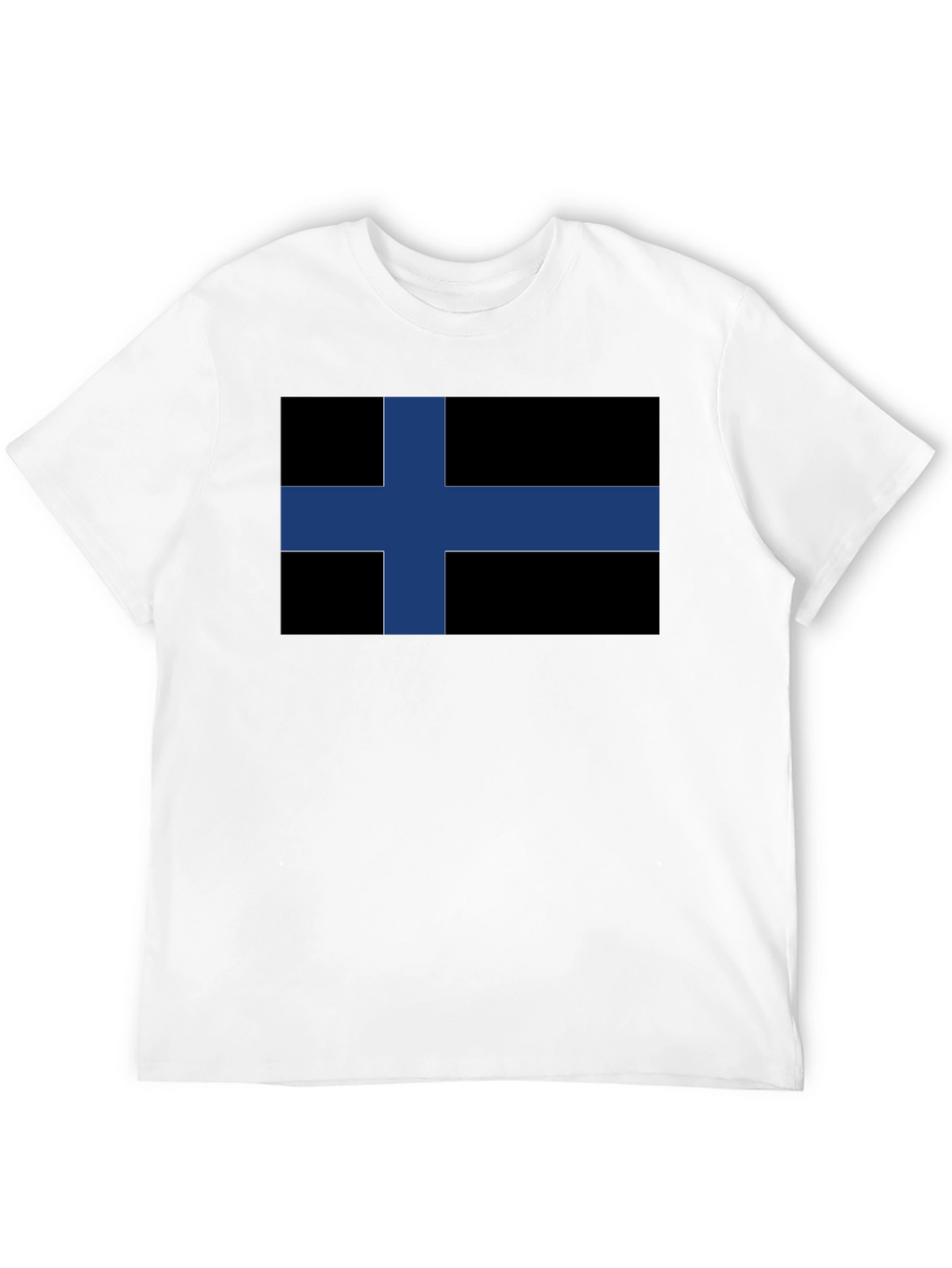 Black Finland Flag T-Shirt - Nordic Pride