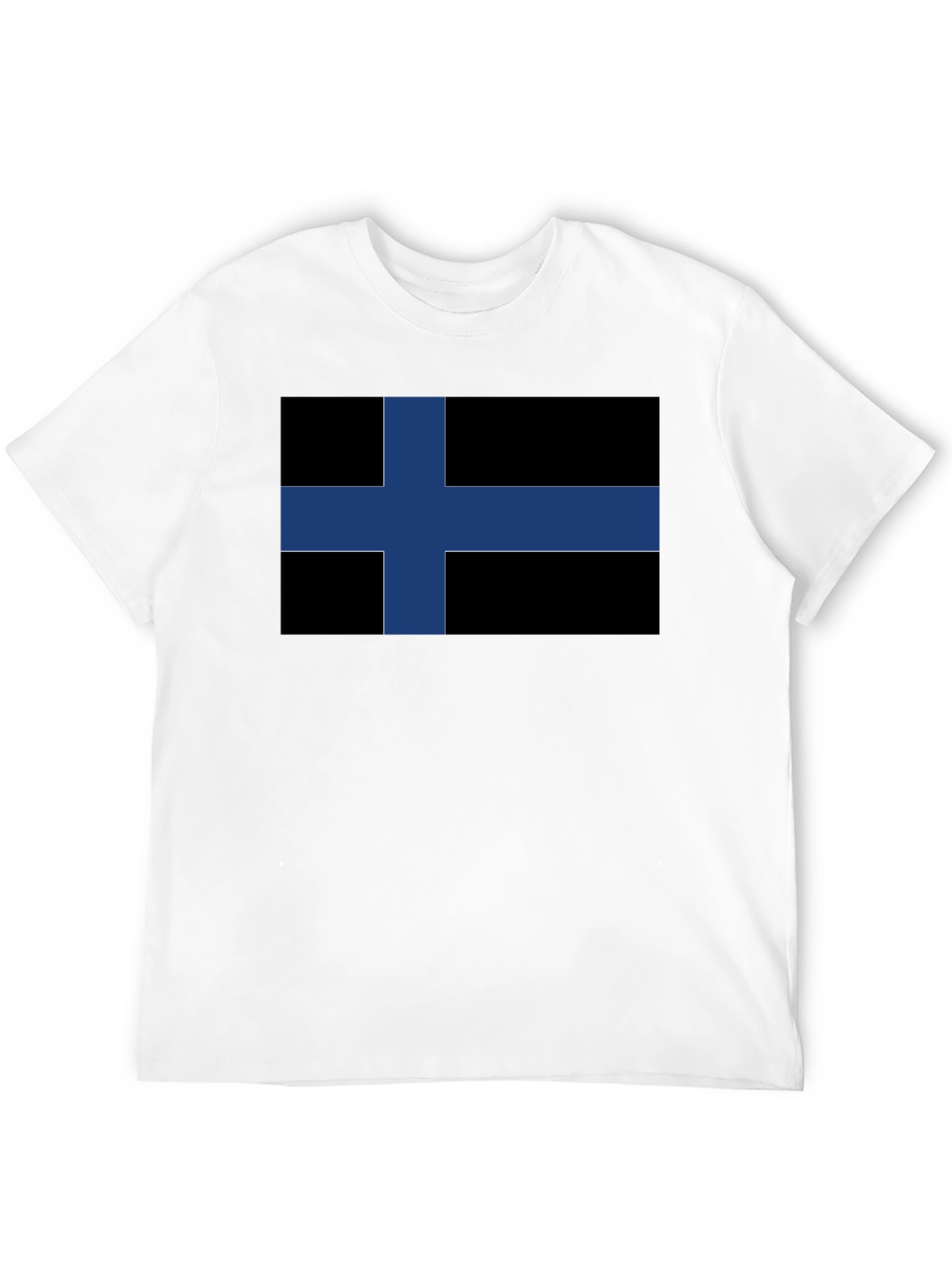 Black Finland Flag T-Shirt - Nordic Pride