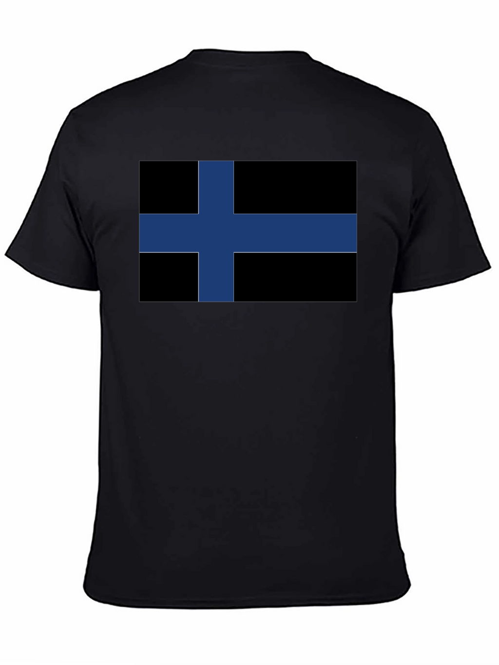 Black Finland Flag T-Shirt - Nordic Pride