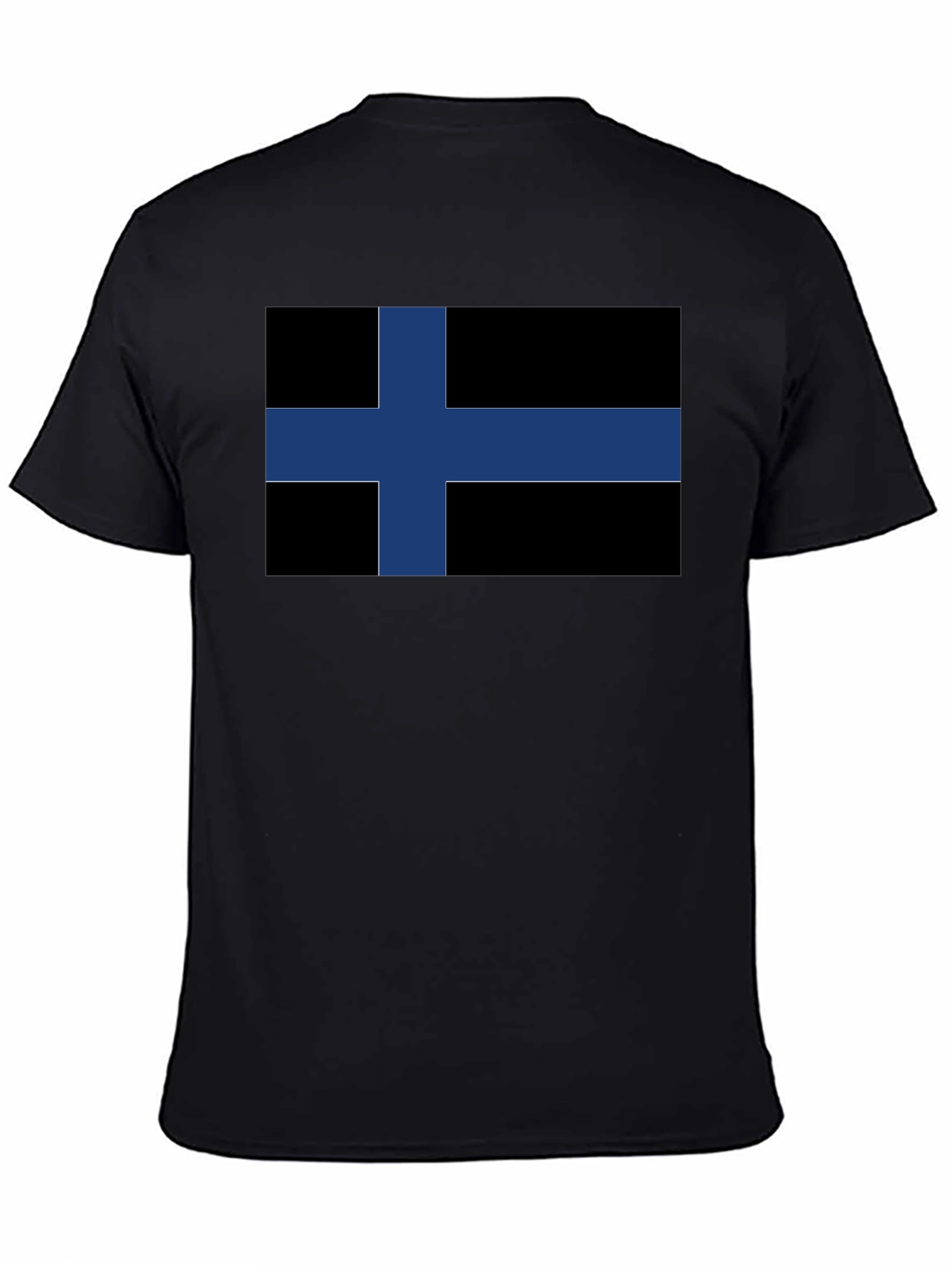Black Finland Flag T-Shirt - Nordic Pride