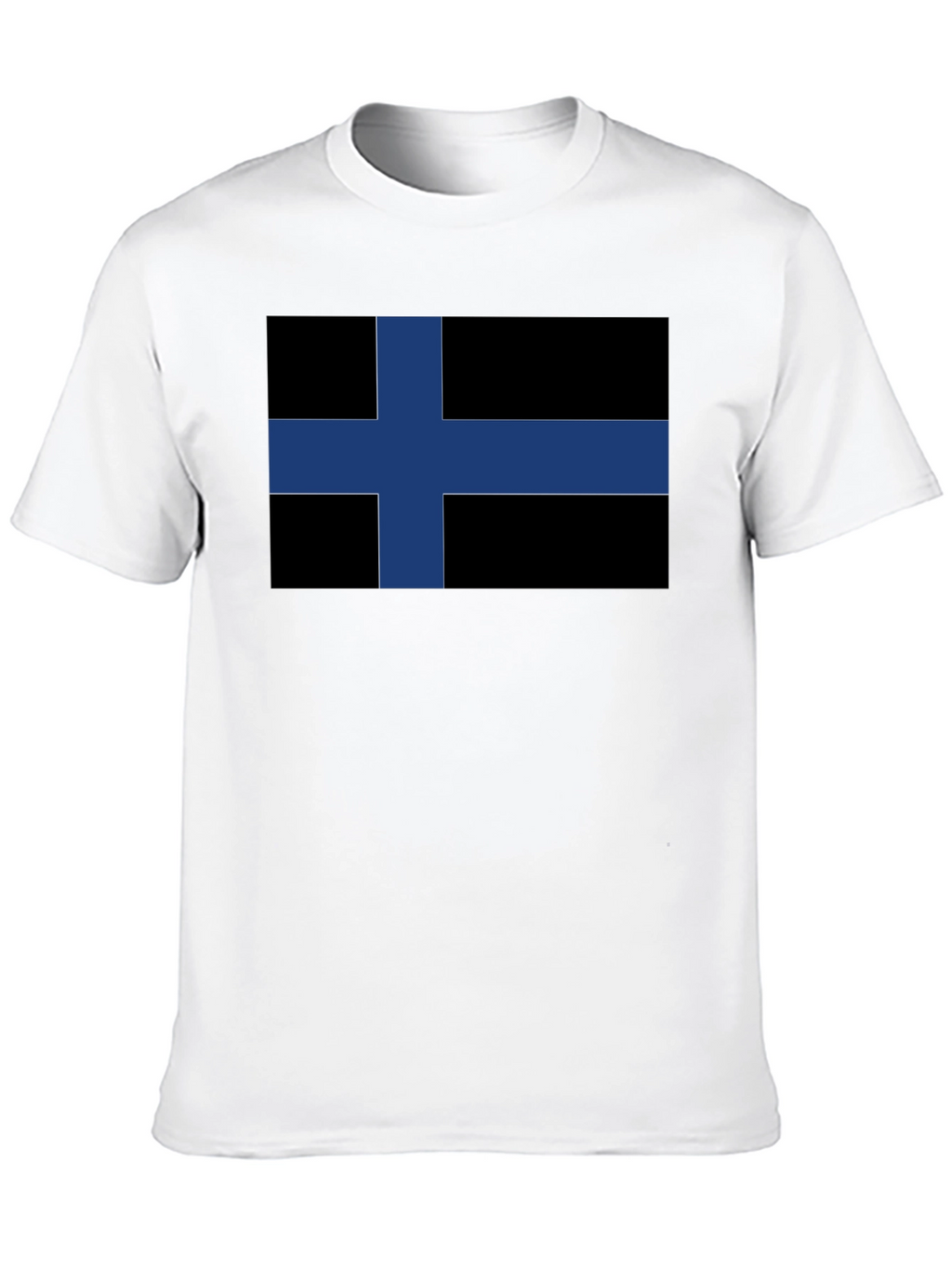 Black Finland Flag T-Shirt - Nordic Pride