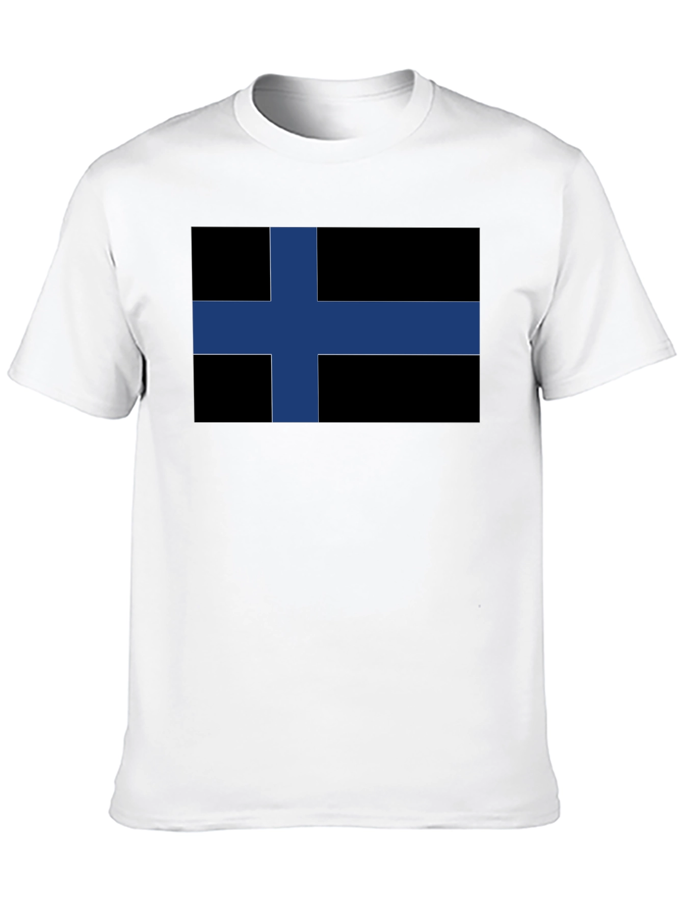 Black Finland Flag T-Shirt - Nordic Pride