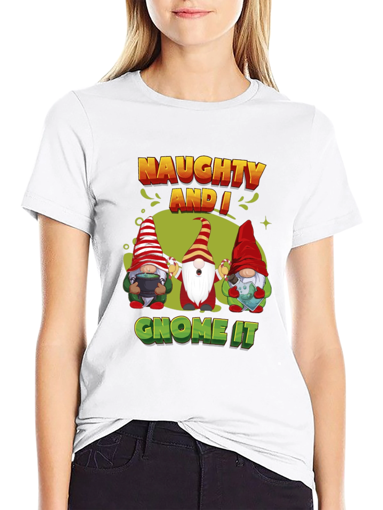 Naughty Gnome Christmas T-Shirt