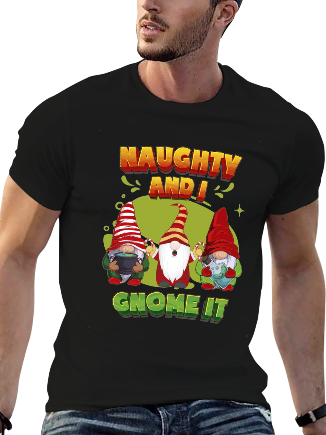 Naughty Gnome Christmas T-Shirt