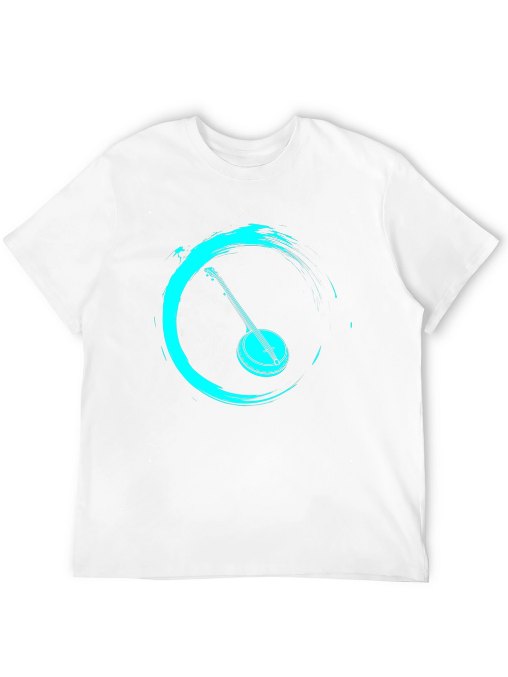 Zen Banjo Graphic Tee - Black Cotton T-Shirt