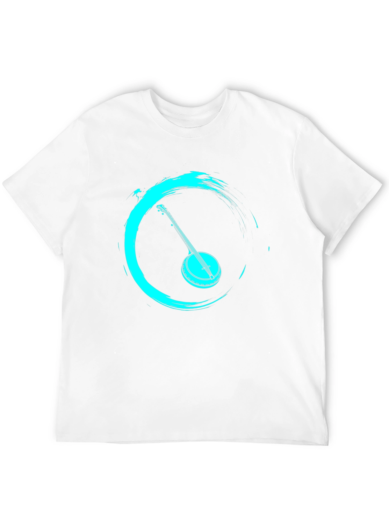 Zen Banjo Graphic Tee - Black Cotton T-Shirt