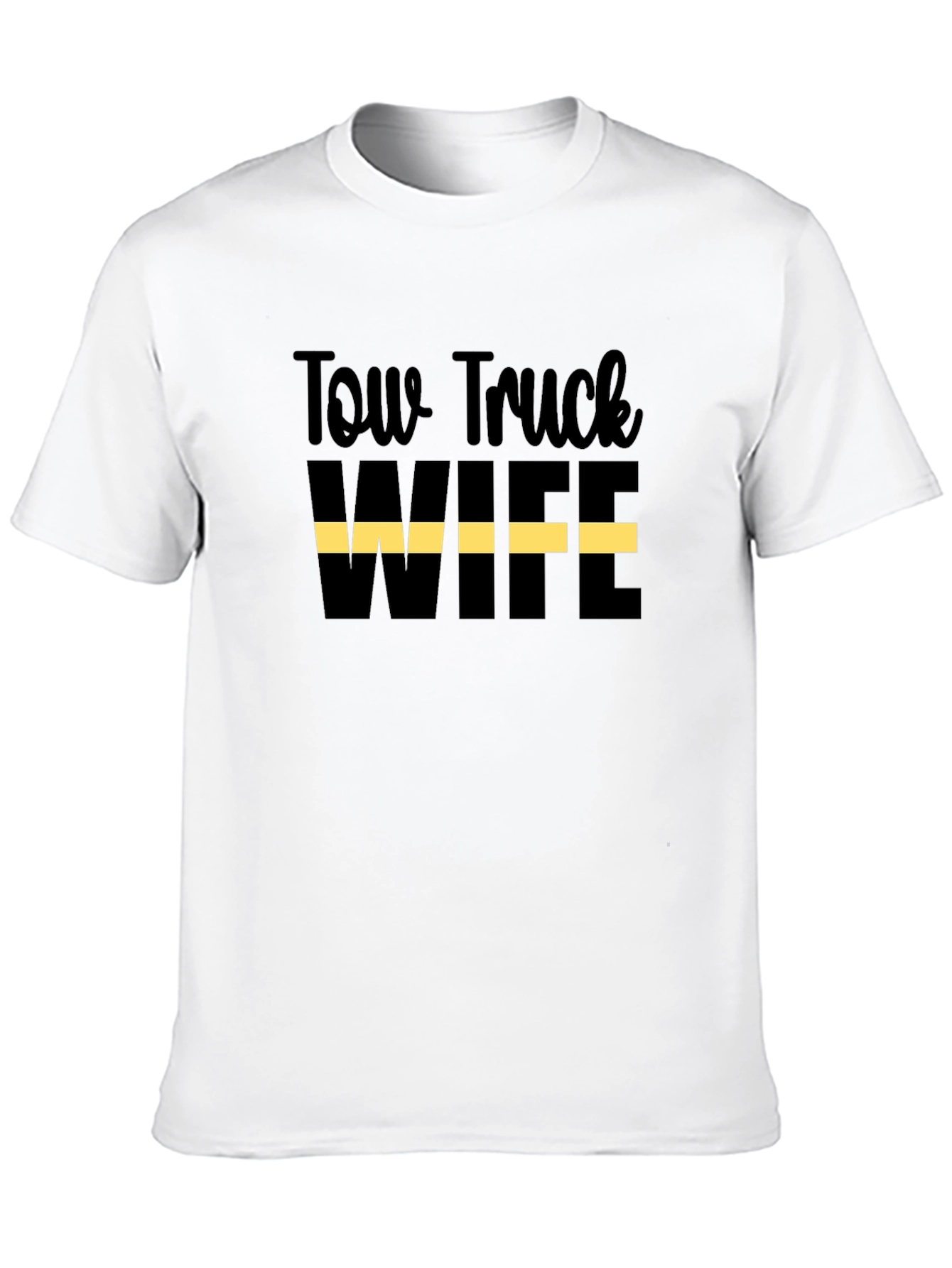 Tow Truck Wife Graphic T-Shirt - Black