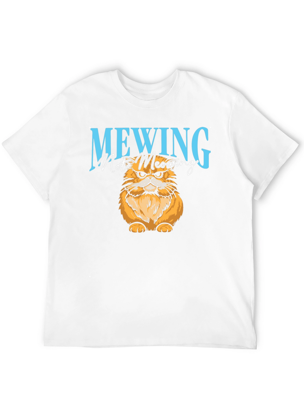 Mewing Cat Graphic T-Shirt