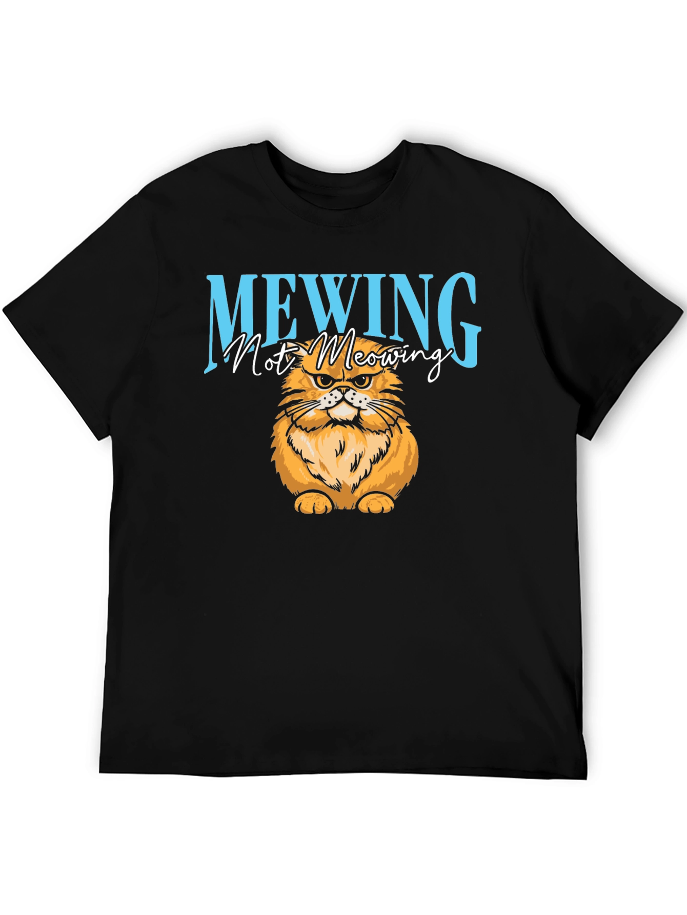 Mewing Cat Graphic T-Shirt