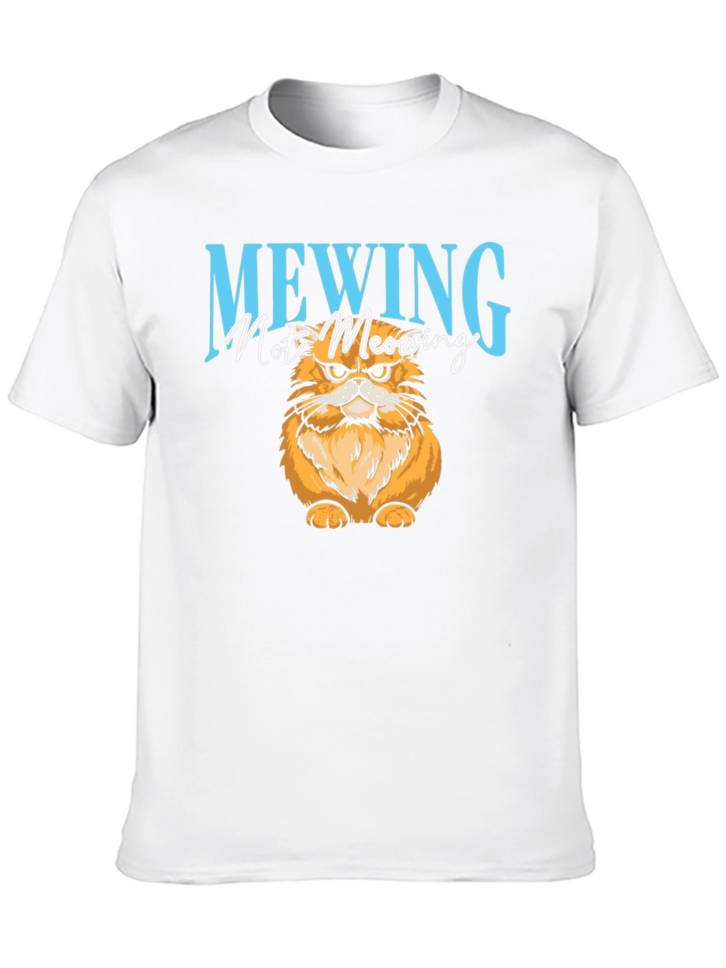 Mewing Cat Graphic T-Shirt