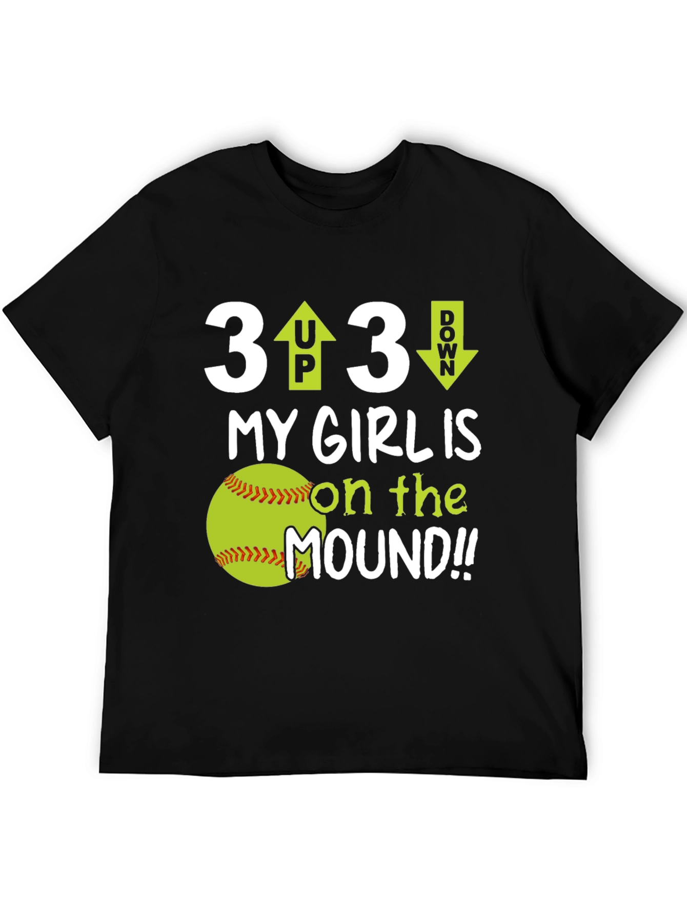 3 Up 3 Down Softball T-Shirt