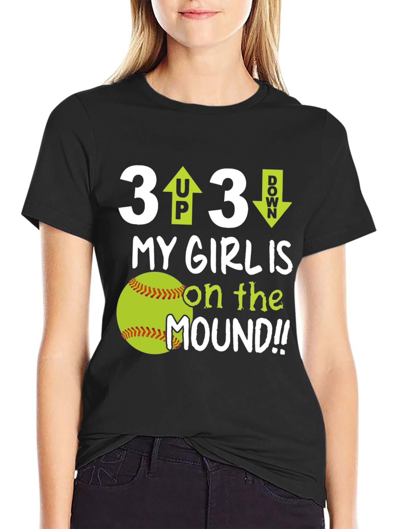 3 Up 3 Down Softball T-Shirt