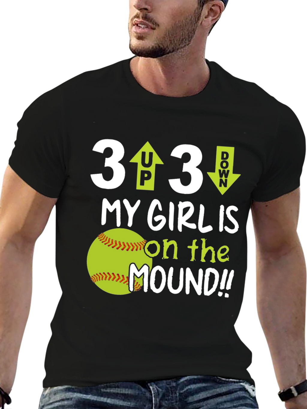3 Up 3 Down Softball T-Shirt