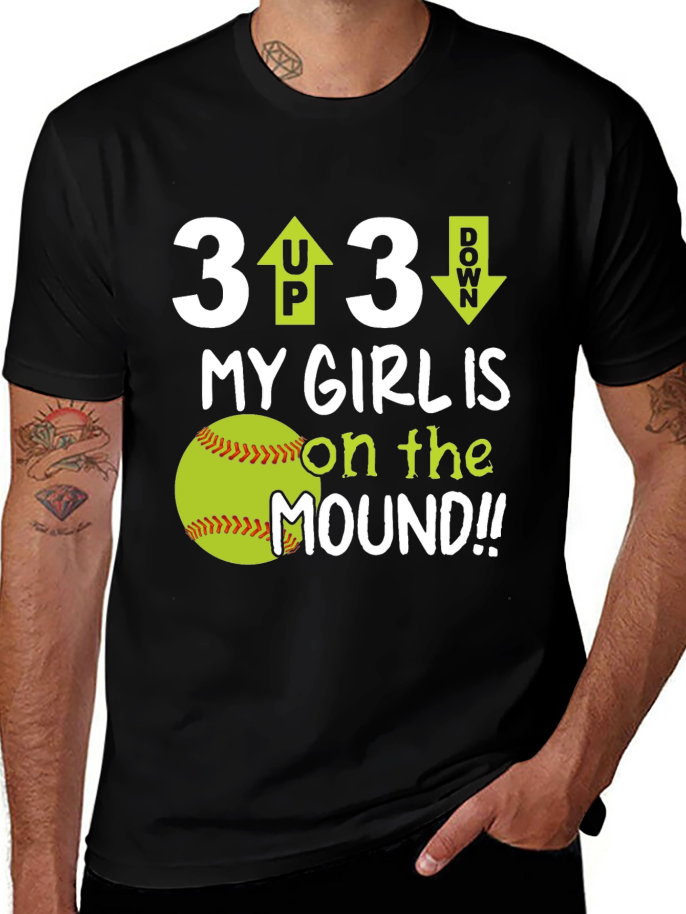 3 Up 3 Down Softball T-Shirt