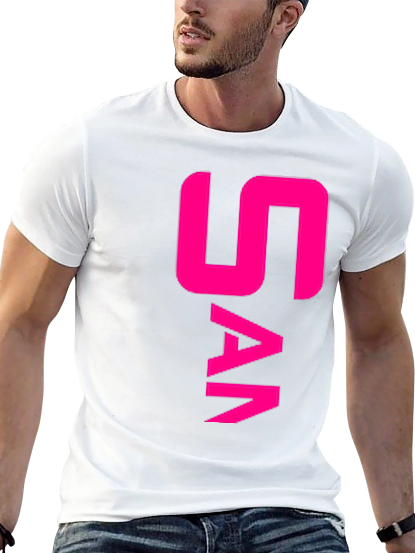 Bold Pink SAA Graphic Black T-Shirt