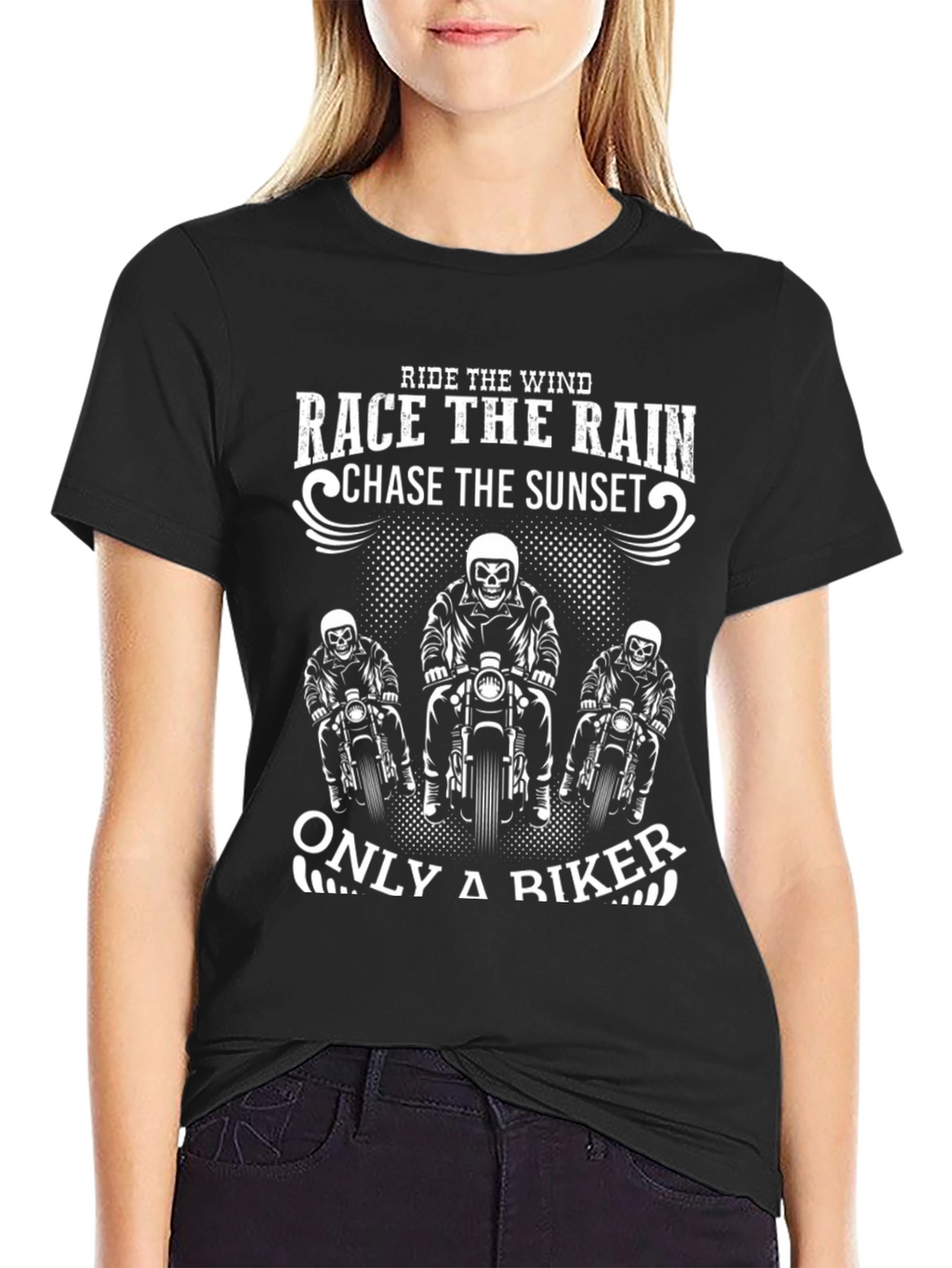 Biker T-Shirt - Ride The Wind Chase The Sunset