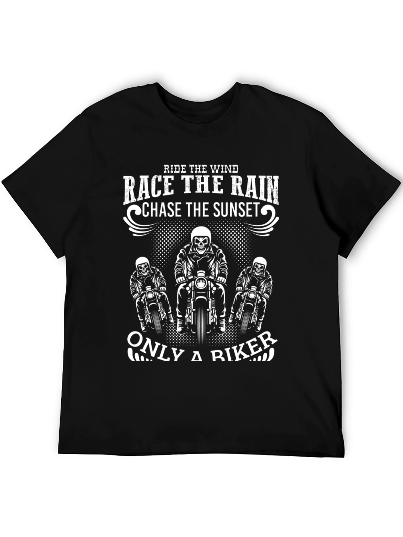 Biker T-Shirt - Ride The Wind Chase The Sunset