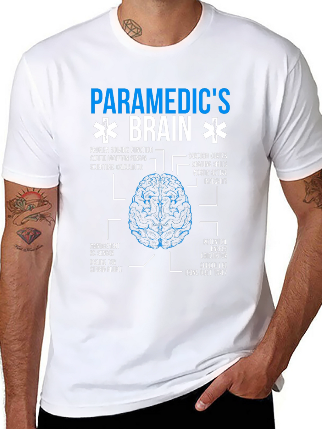 Paramedics Brain T-Shirt - Funny EMT Medical Gift