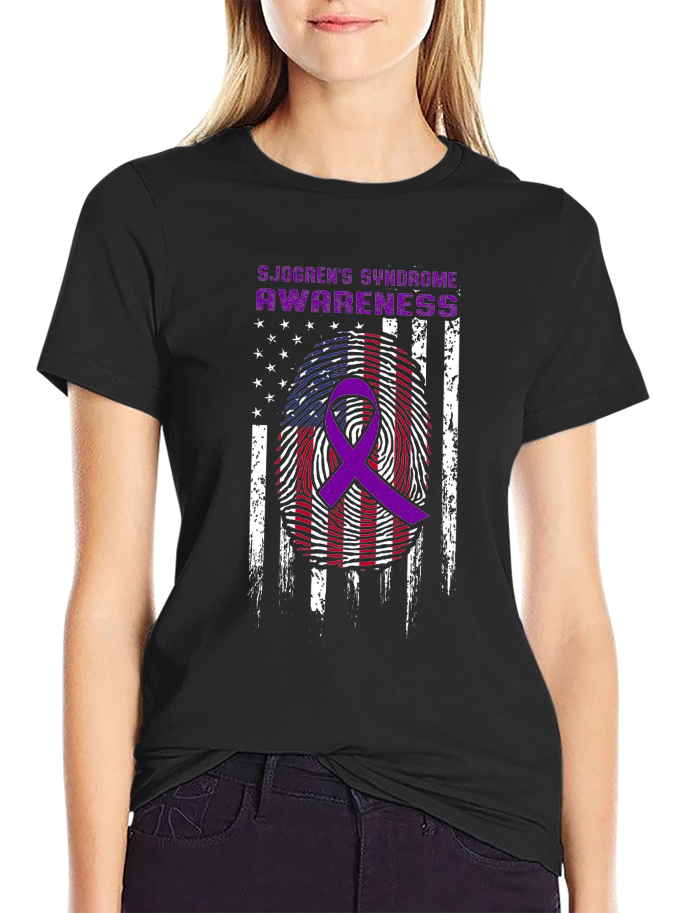 Sjogrens Syndrome Awareness Ribbon T-Shirt