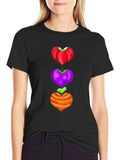 Veggie Heart Stack Tee - Unique Graphic Shirt