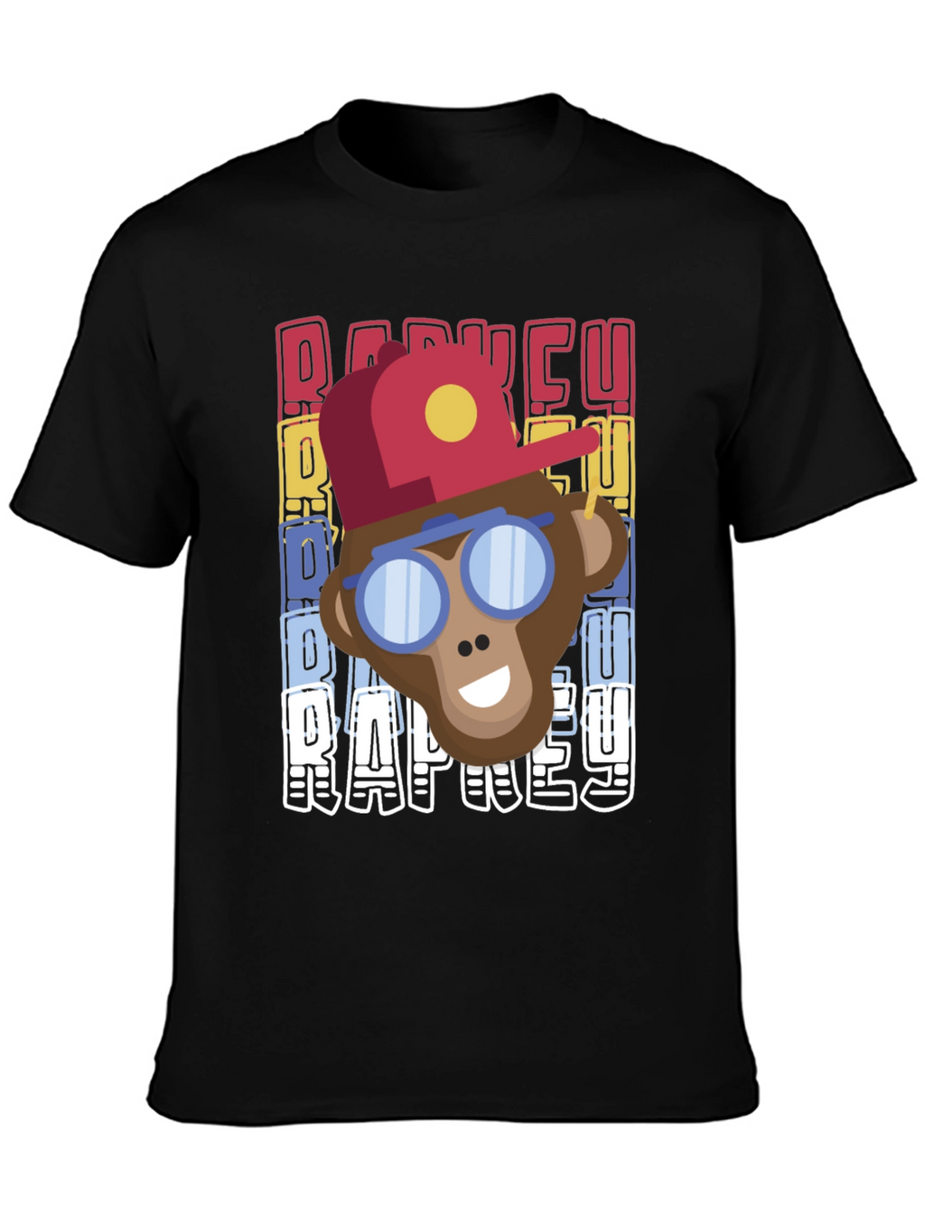 Retro Rap Monkey T-Shirt Cool Graphic Tee