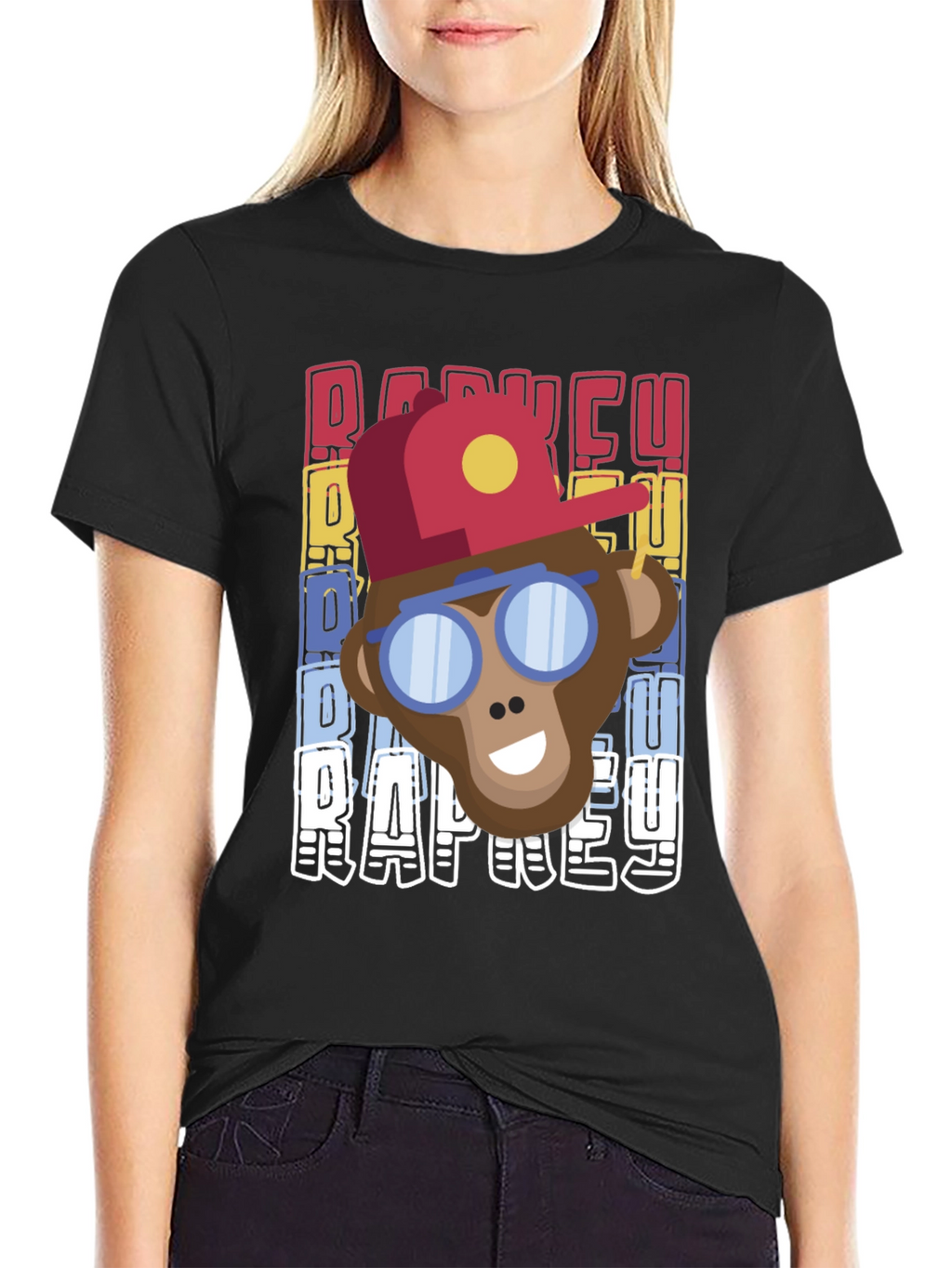 Retro Rap Monkey T-Shirt Cool Graphic Tee