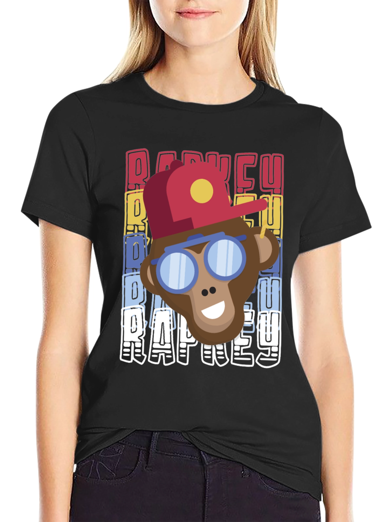Retro Rap Monkey T-Shirt Cool Graphic Tee