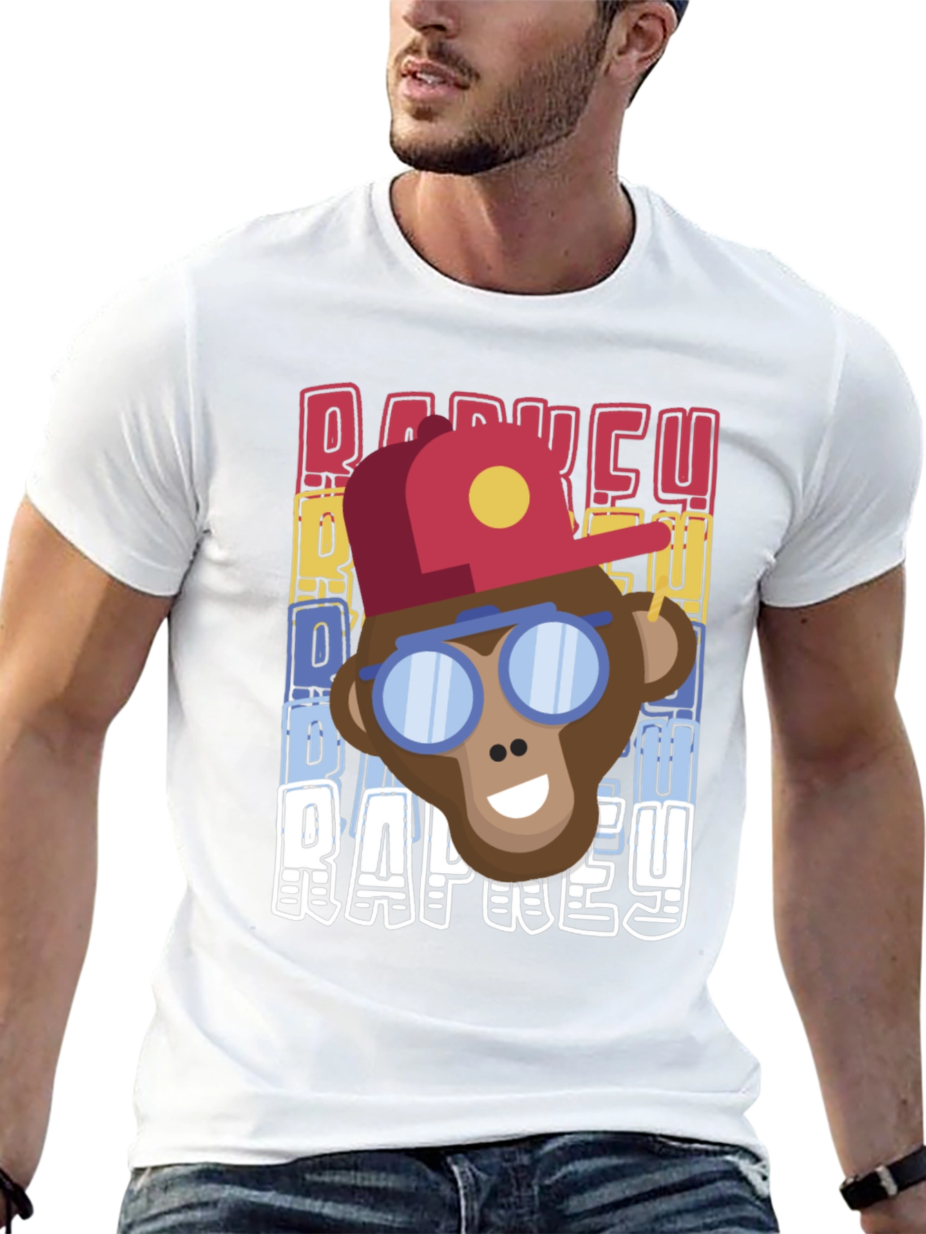 Retro Rap Monkey T-Shirt Cool Graphic Tee