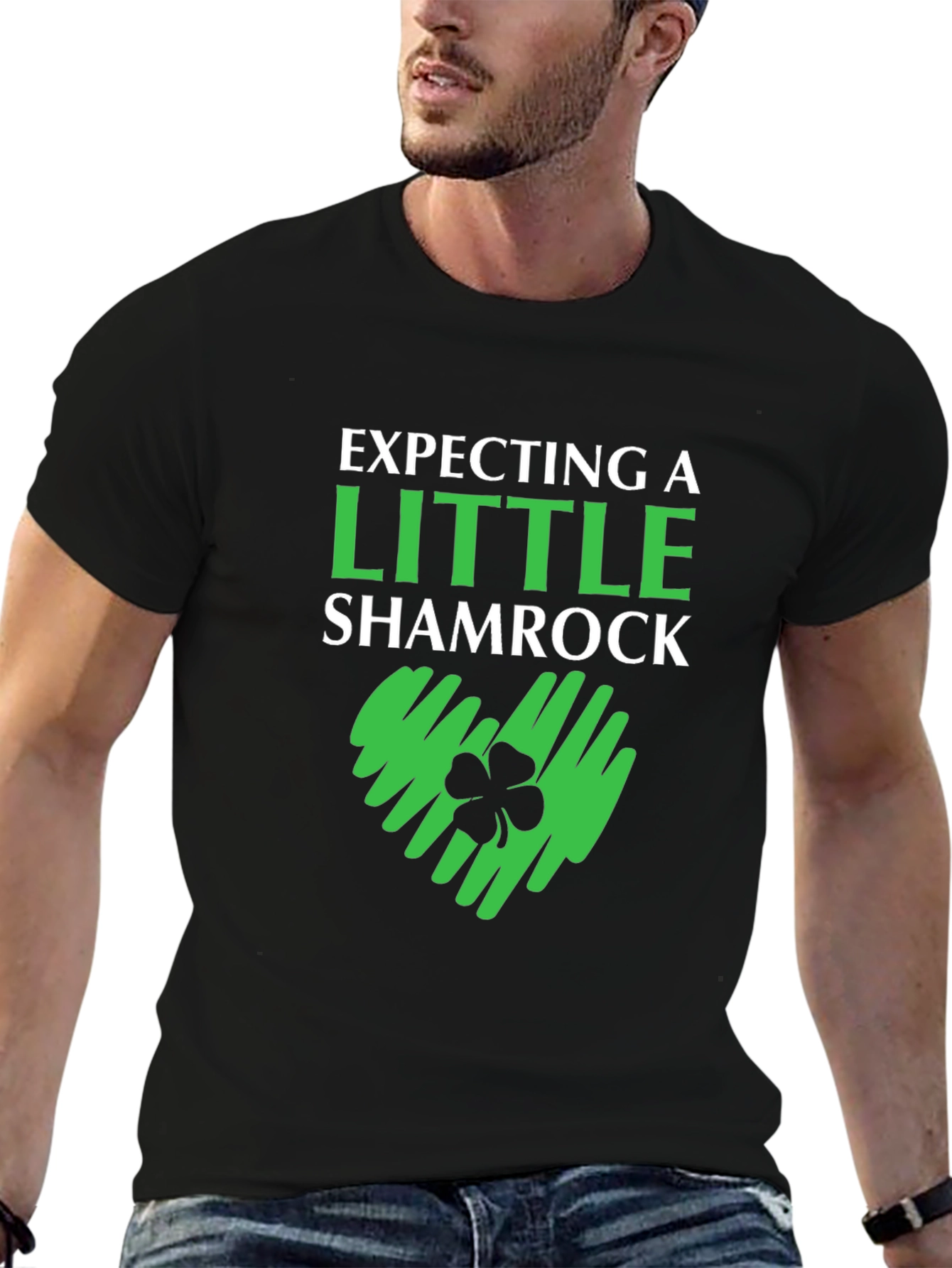 Expecting a Little Shamrock St. Patricks Day Tee