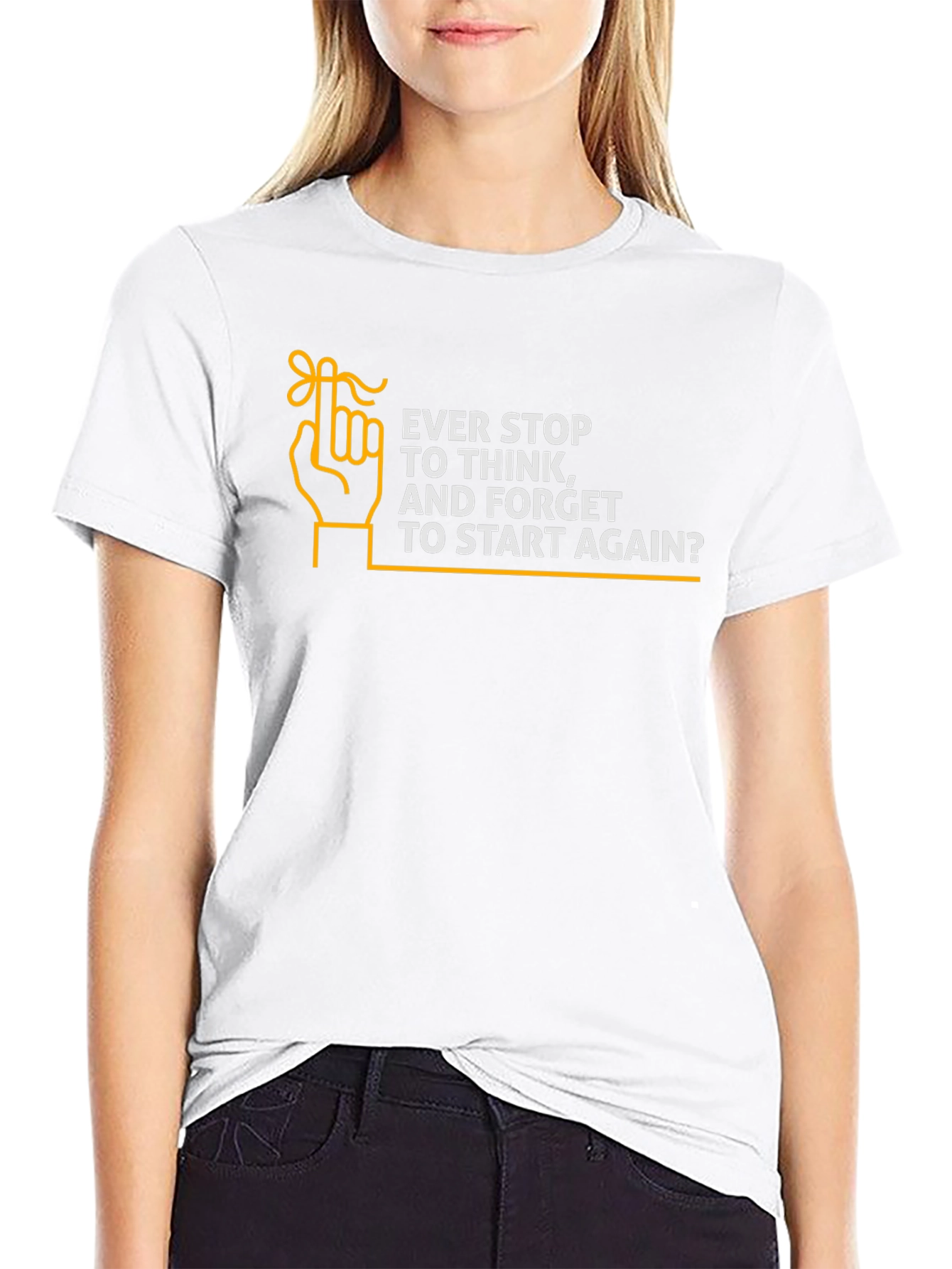 Ever Stop to Think Mens Black T-Shirt