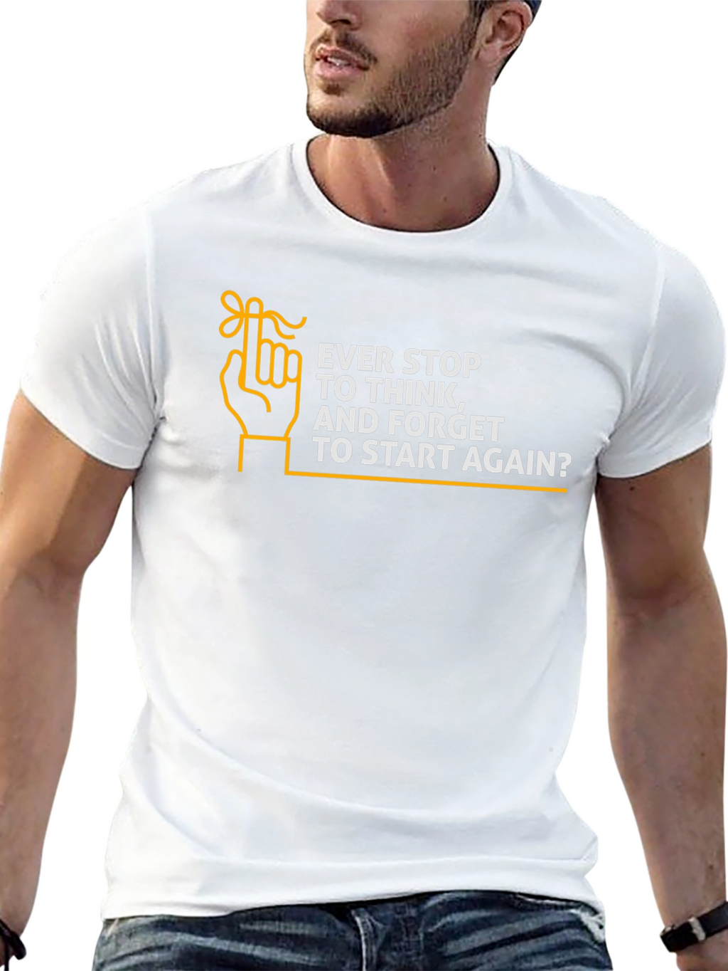 Ever Stop to Think Mens Black T-Shirt