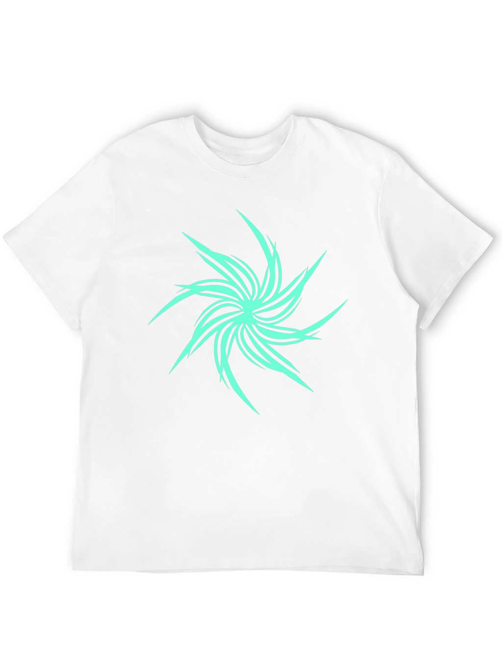 Abstract Spiral Graphic Black T-Shirt