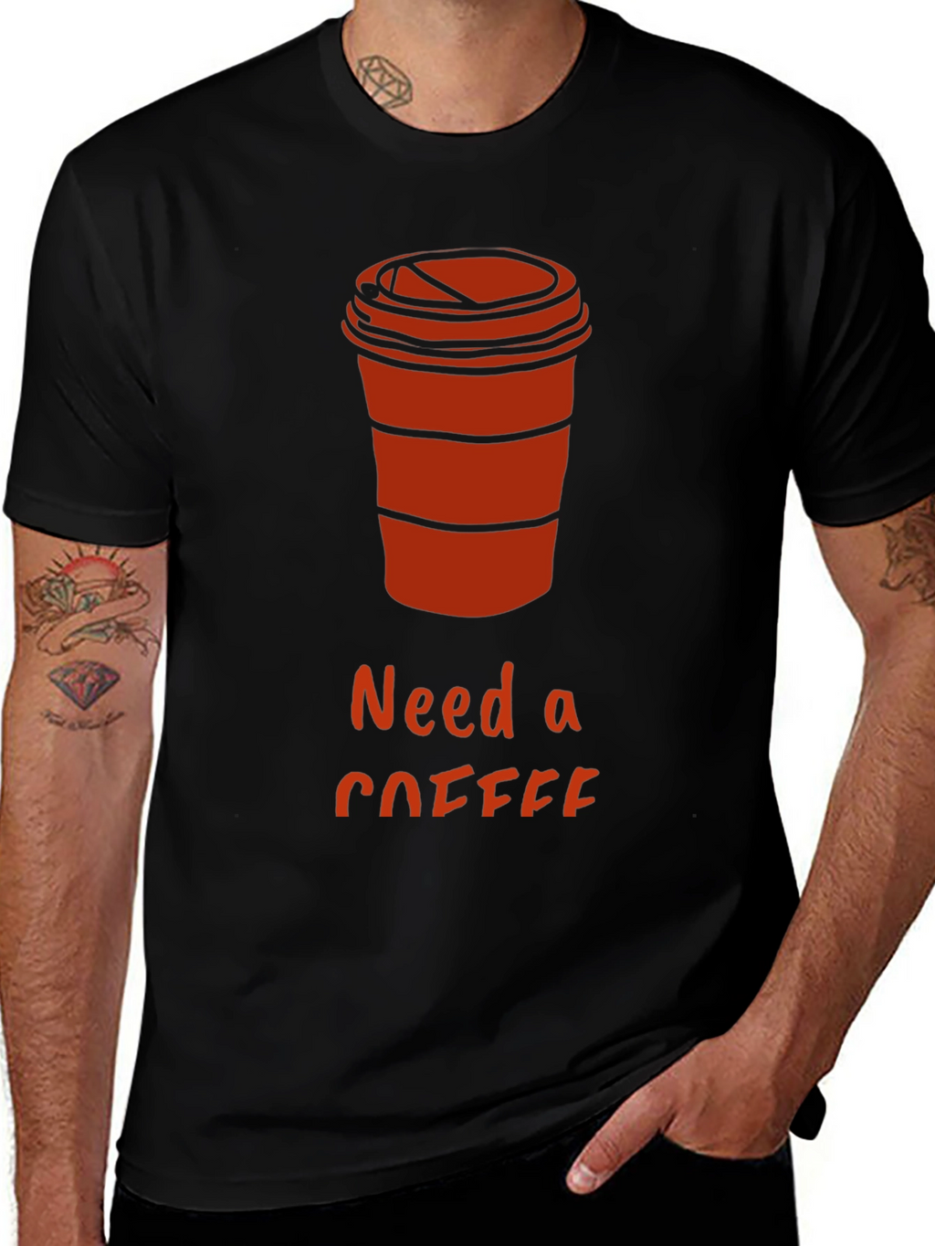 Need a Coffee T-Shirt - Casual Black Tee