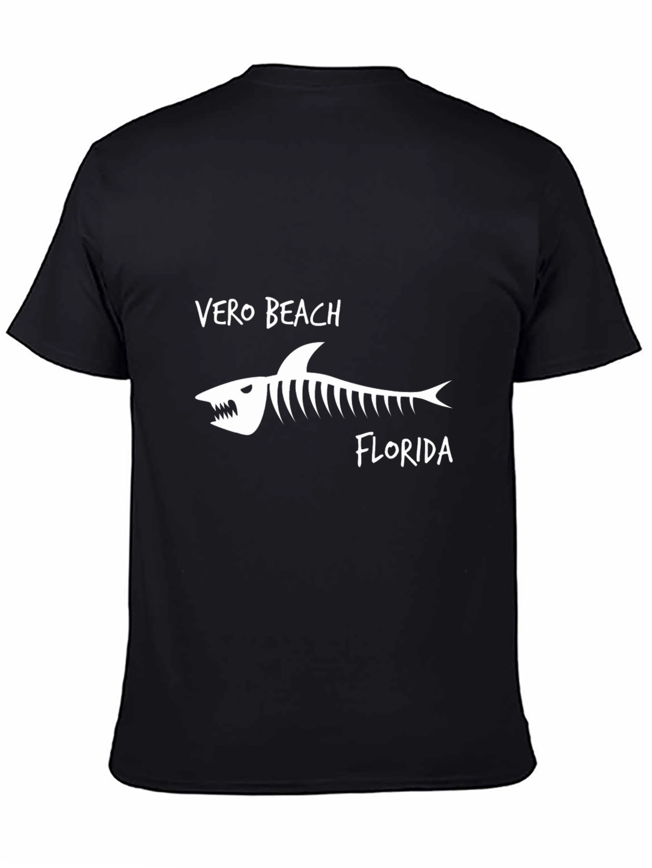 Vero Beach Florida Shark Skeleton Graphic T-Shirt