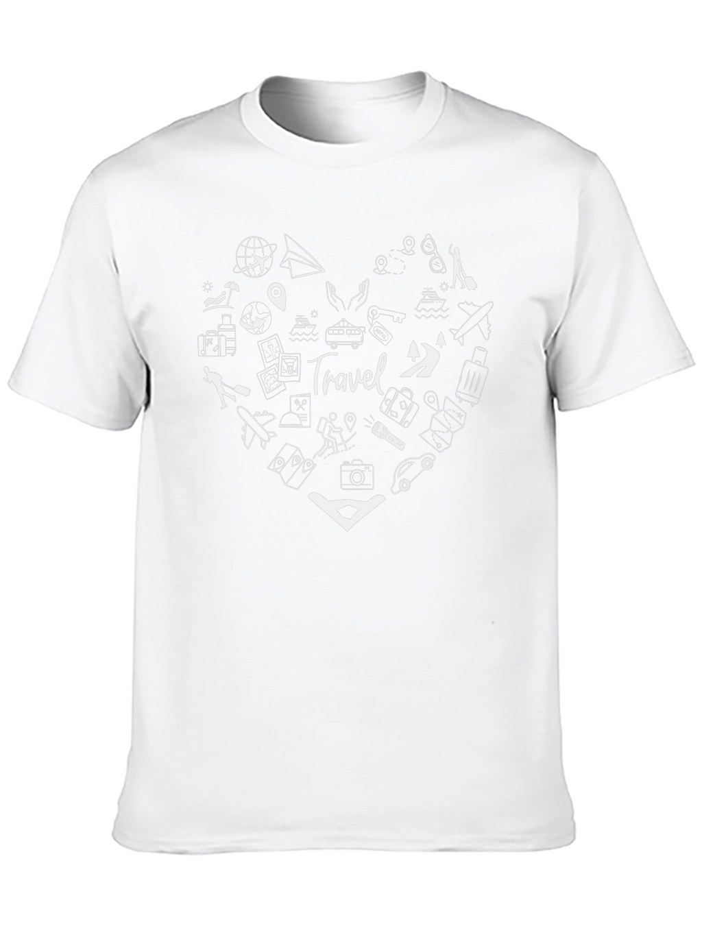 Travel Heart Graphic Tee - Black Unisex T-Shirt