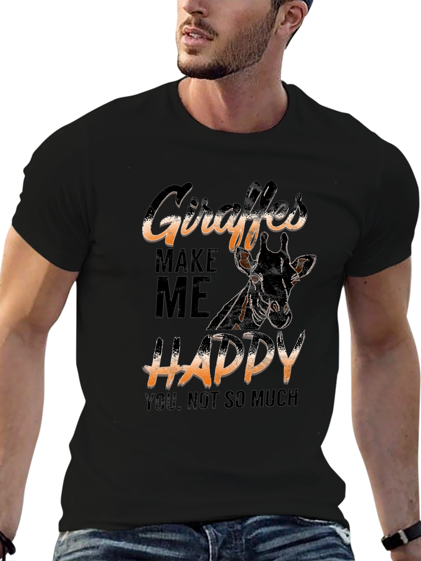 Giraffe Lover T-Shirt - Giraffes Make Me Happy