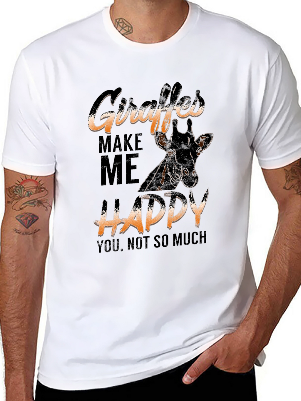 Giraffe Lover T-Shirt - Giraffes Make Me Happy