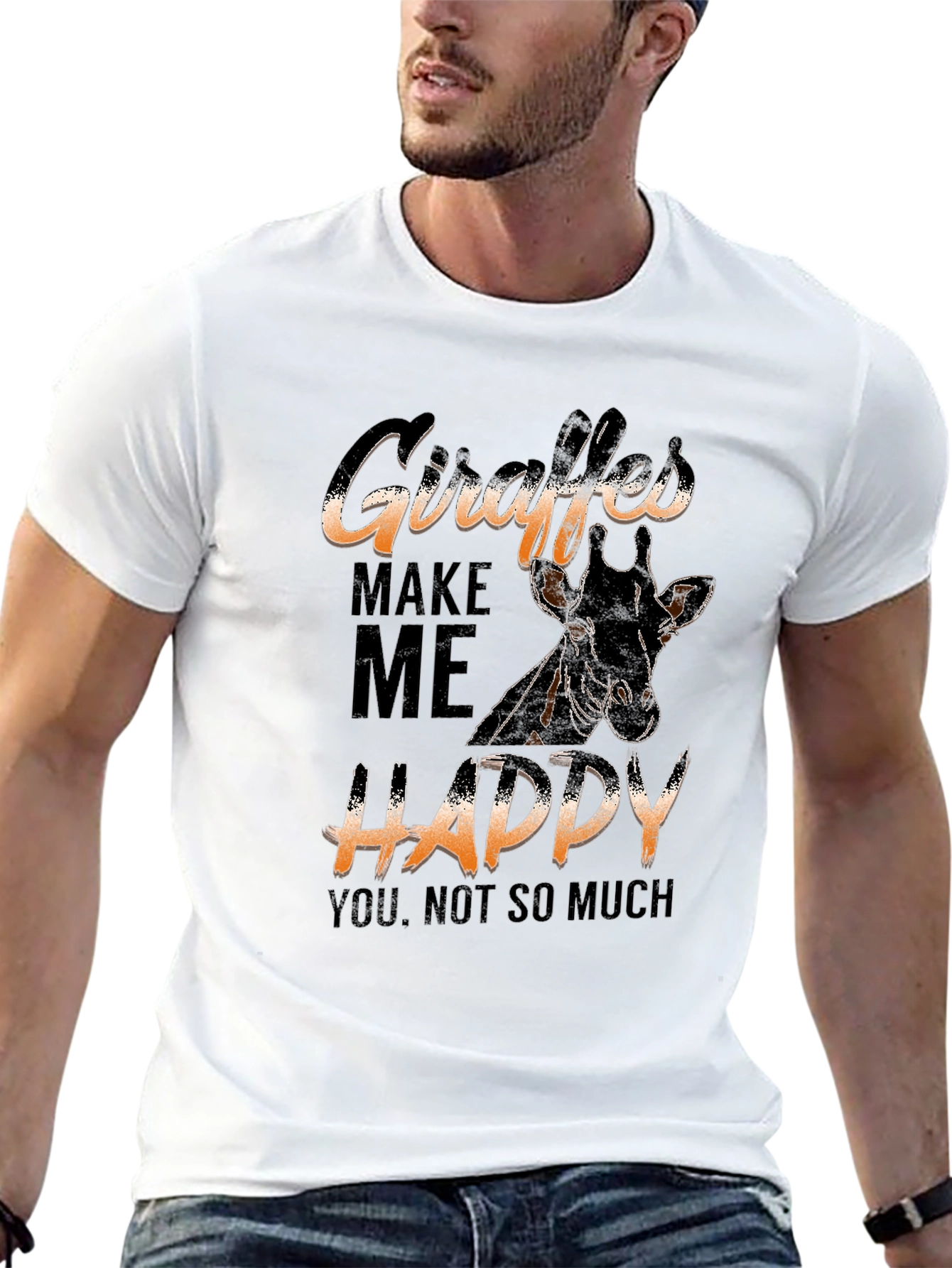 Giraffe Lover T-Shirt - Giraffes Make Me Happy