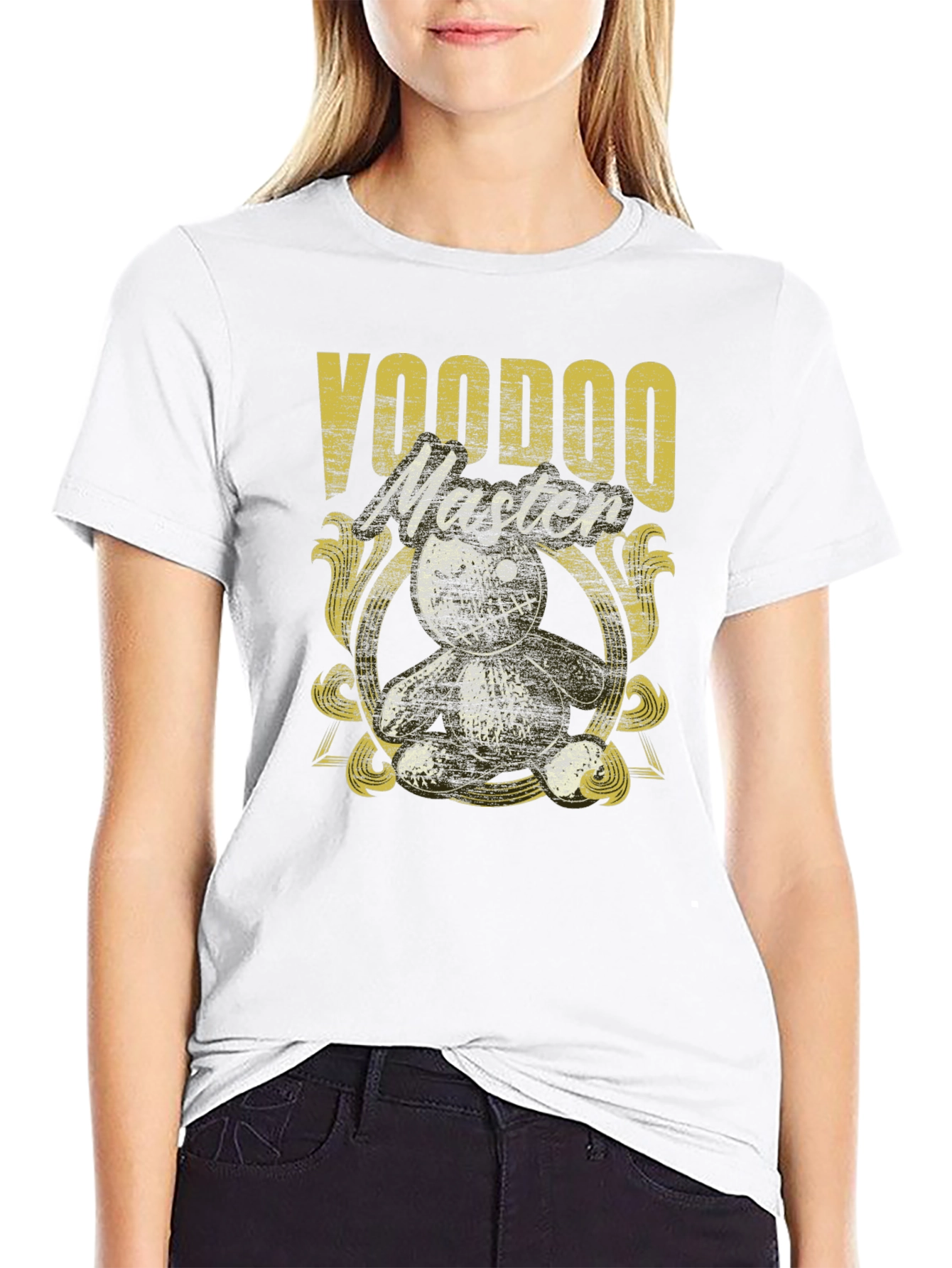 Voodoo Master Graphic Tee - Black Cotton T-Shirt