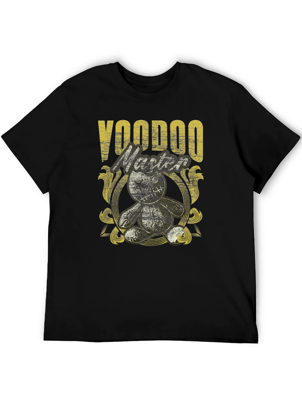 Voodoo Master Graphic Tee - Black Cotton T-Shirt