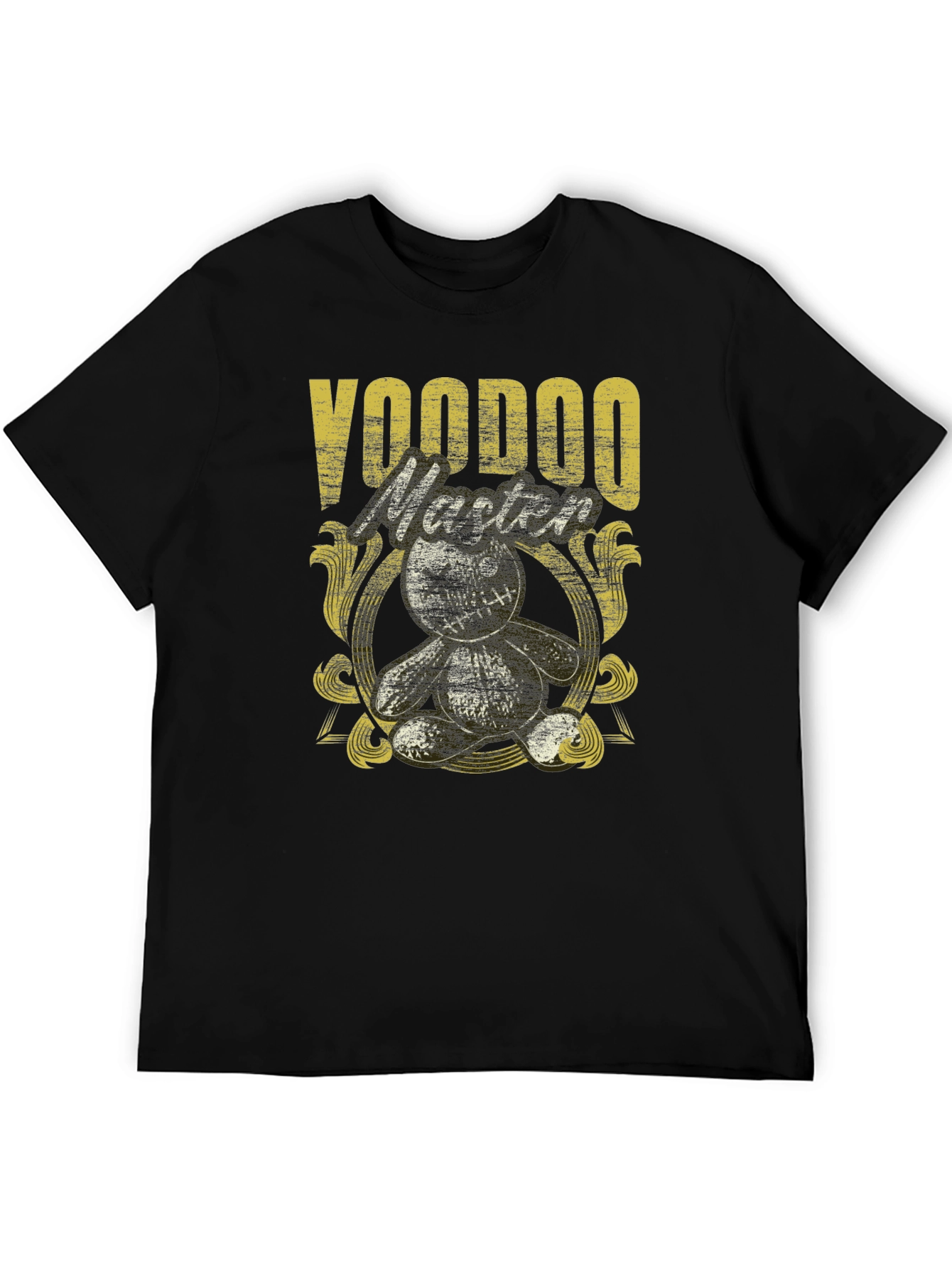 Voodoo Master Graphic Tee - Black Cotton T-Shirt
