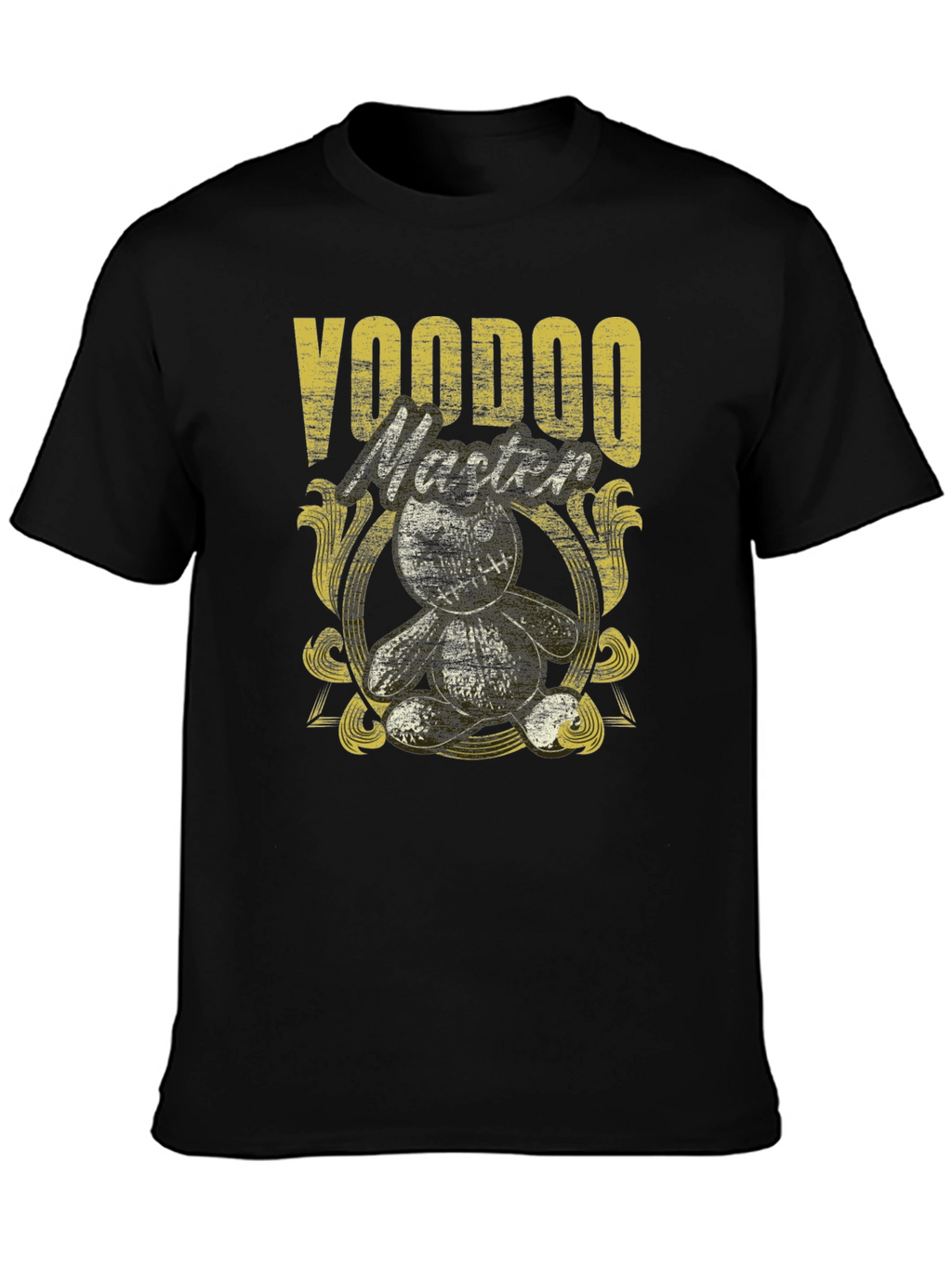 Voodoo Master Graphic Tee - Black Cotton T-Shirt
