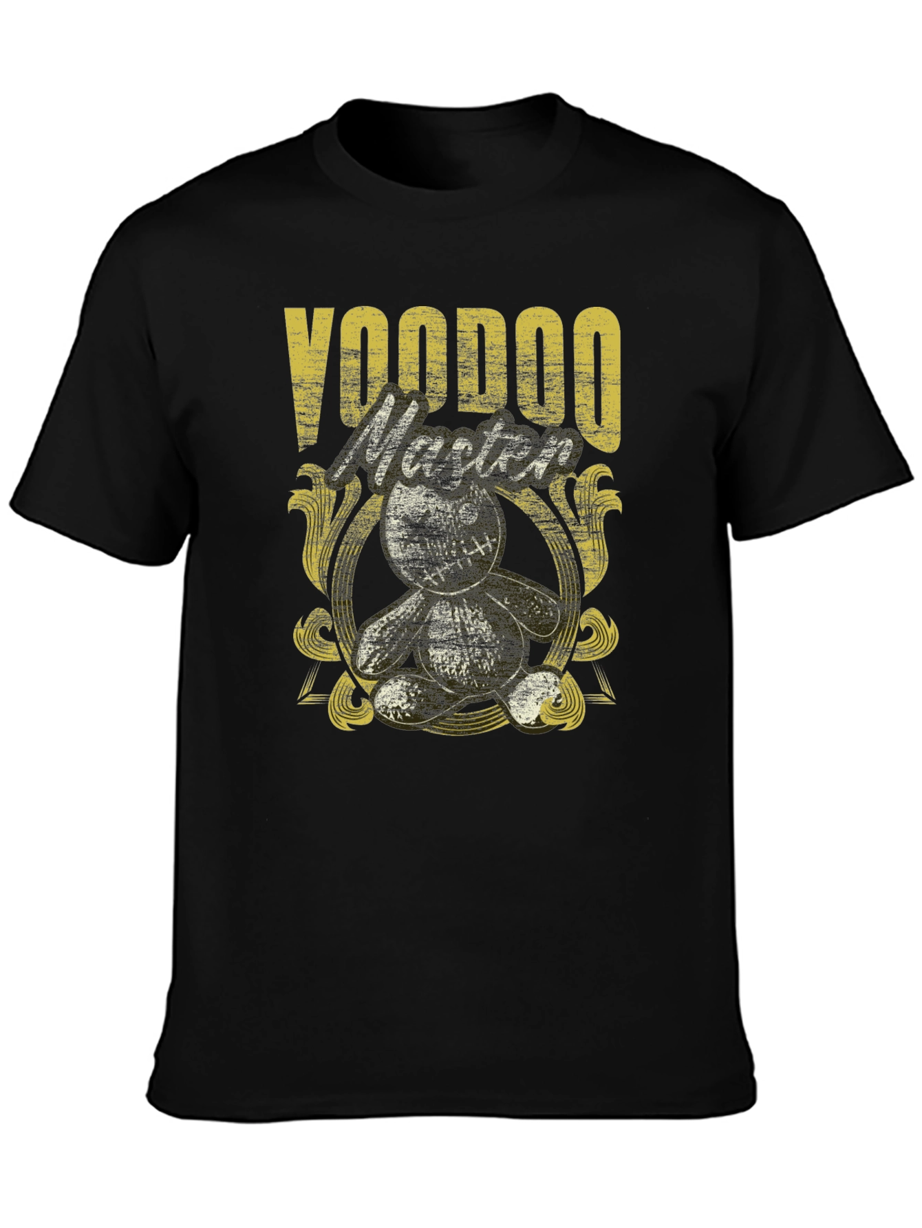 Voodoo Master Graphic Tee - Black Cotton T-Shirt